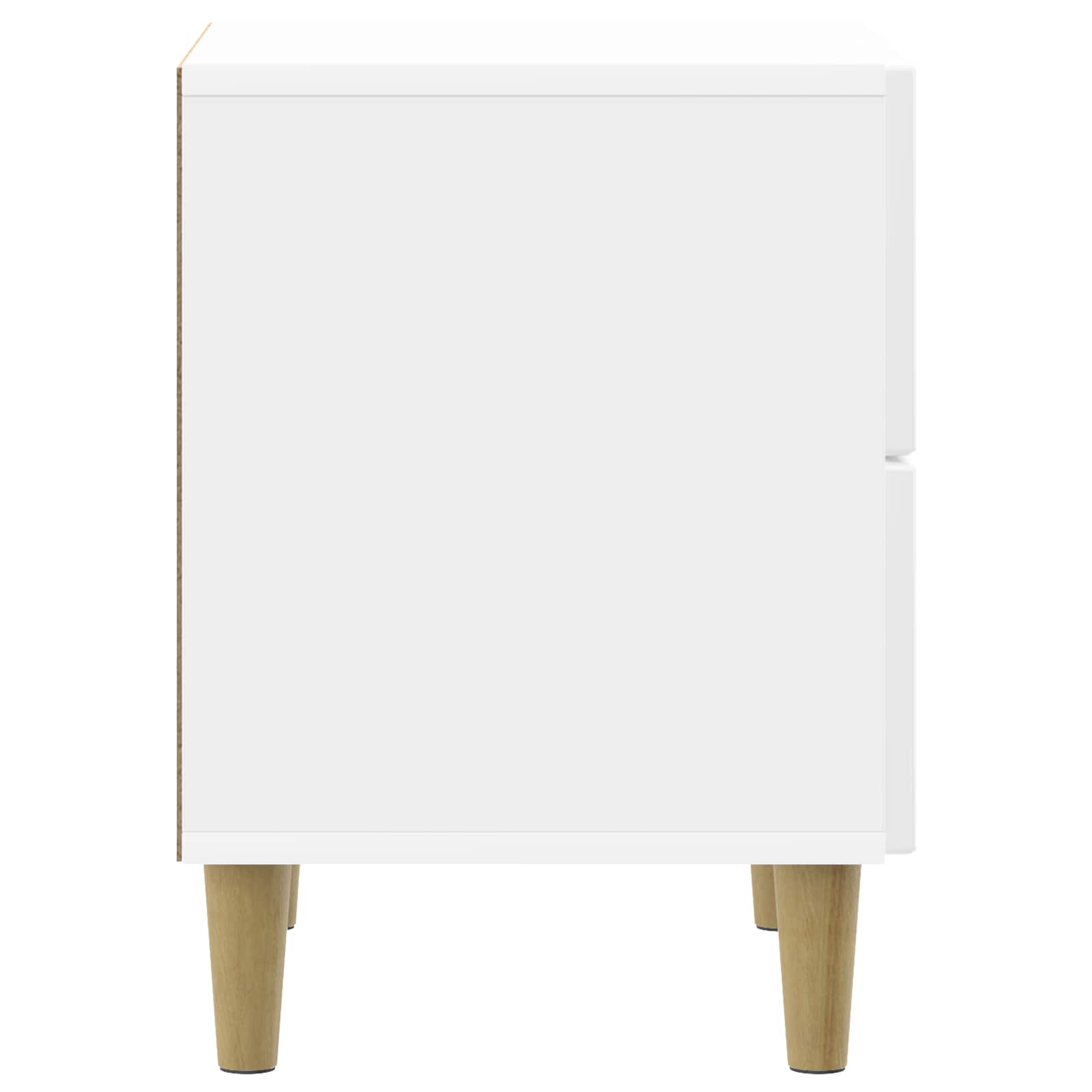 Noćni ormar 2 pcs Bijela visokog sjaja 43 x 34,5 x 48 cm