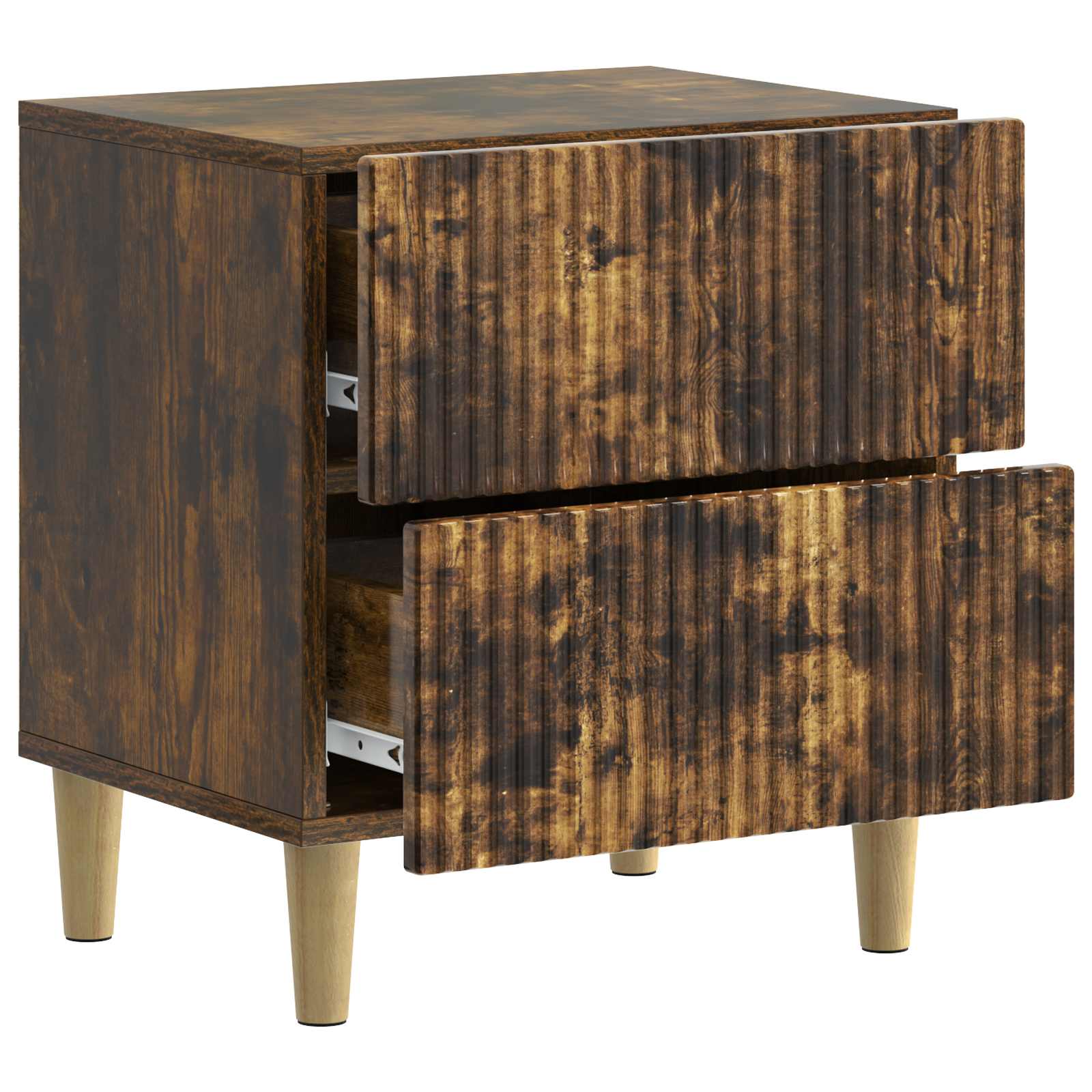 Noćni ormar s ladicama 2 pcs Dimljeni hrast 43 x 34,5 x 48 cm