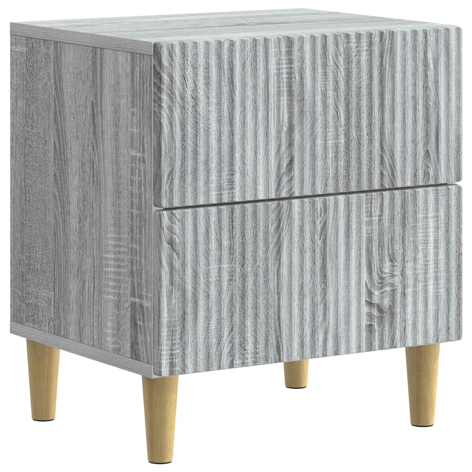 Noćni ormar s ladicama 2 pcs Siva sonoma 43 x 34,5 x 48 cm
