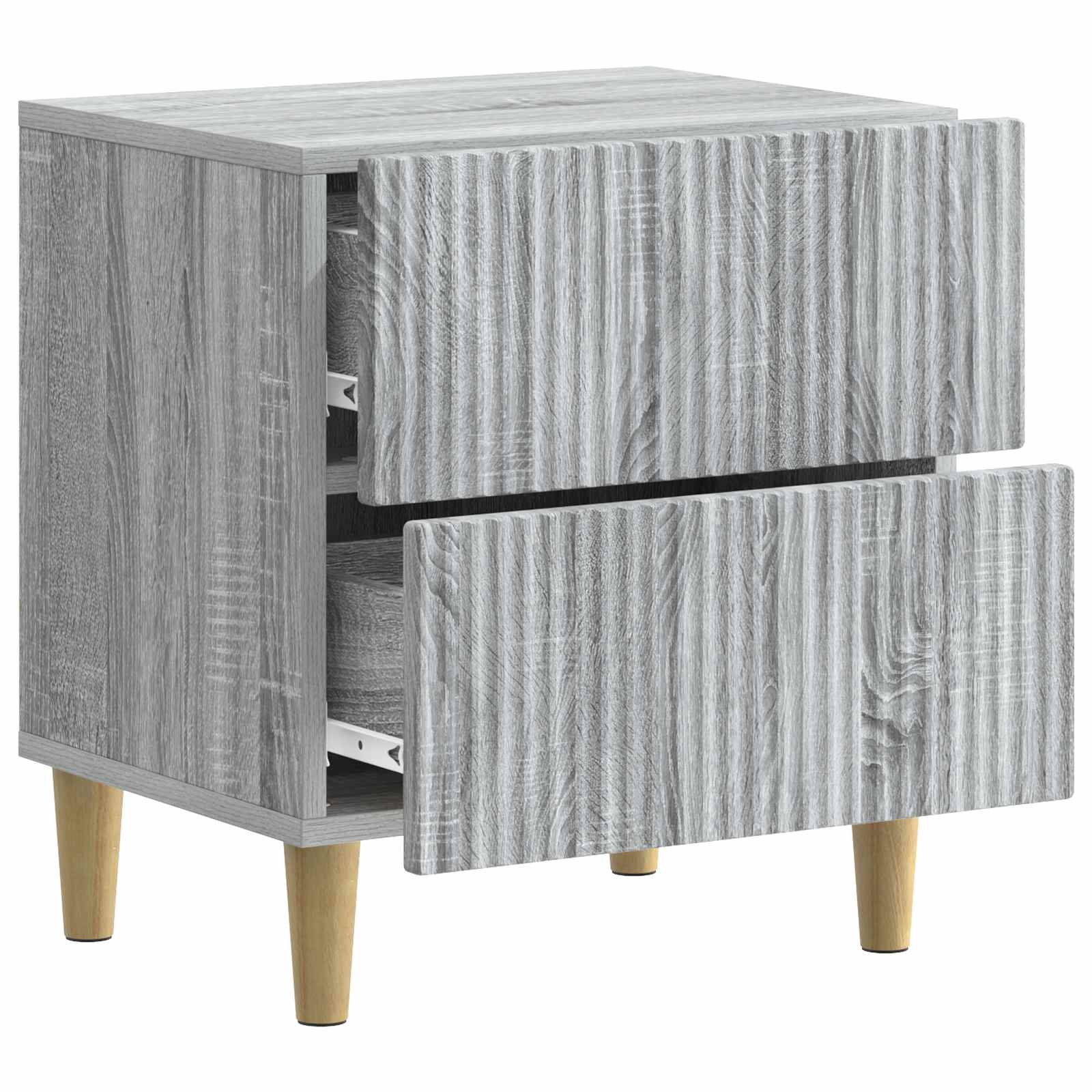 Noćni ormar s ladicama 2 pcs Siva sonoma 43 x 34,5 x 48 cm