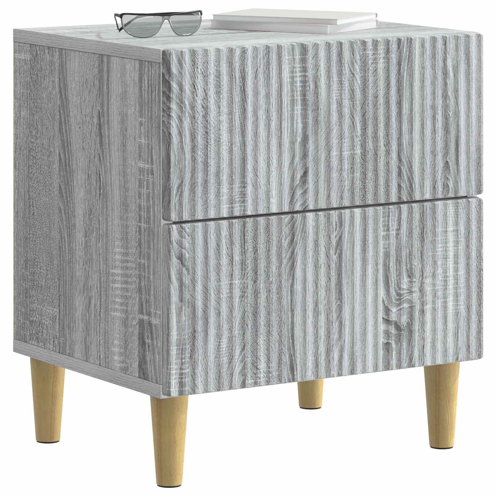 Noćni ormar s ladicama 2 pcs Siva sonoma 43 x 34,5 x 48 cm