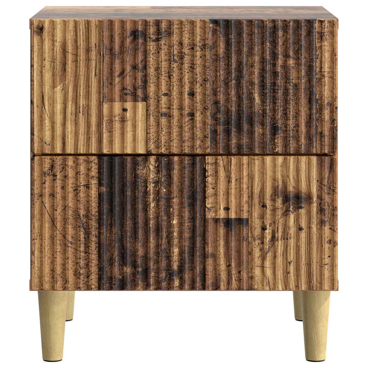 Noćni ormar s ladicama 2 pcs Staro drvo 43 x 34,5 x 48 cm
