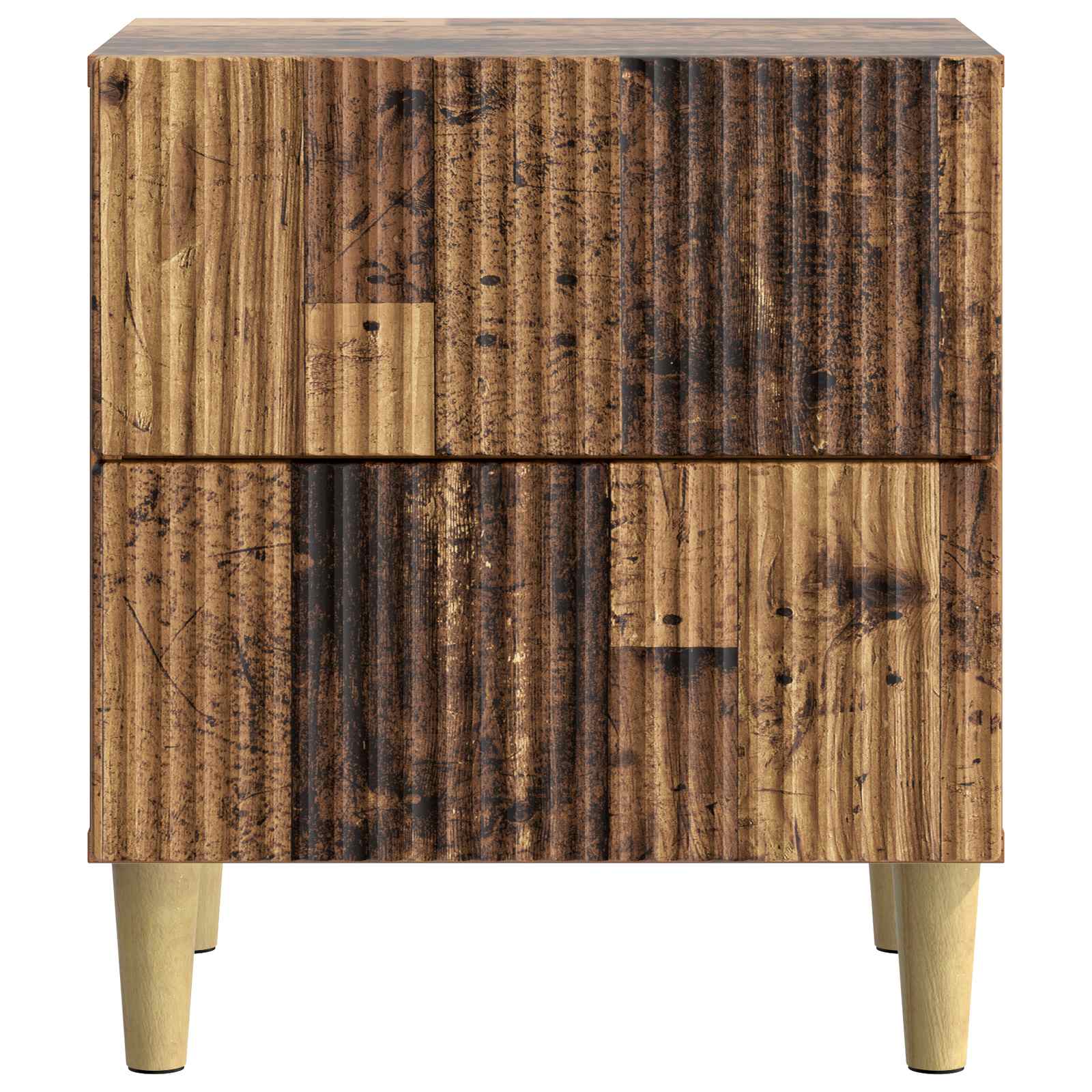 Noćni ormar s ladicama 2 pcs Staro drvo 43 x 34,5 x 48 cm