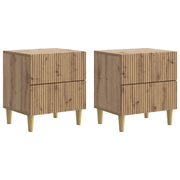 Noćni ormar s ladicama 2 pcs Hrast artisan 43 x 34,5 x 48 cm