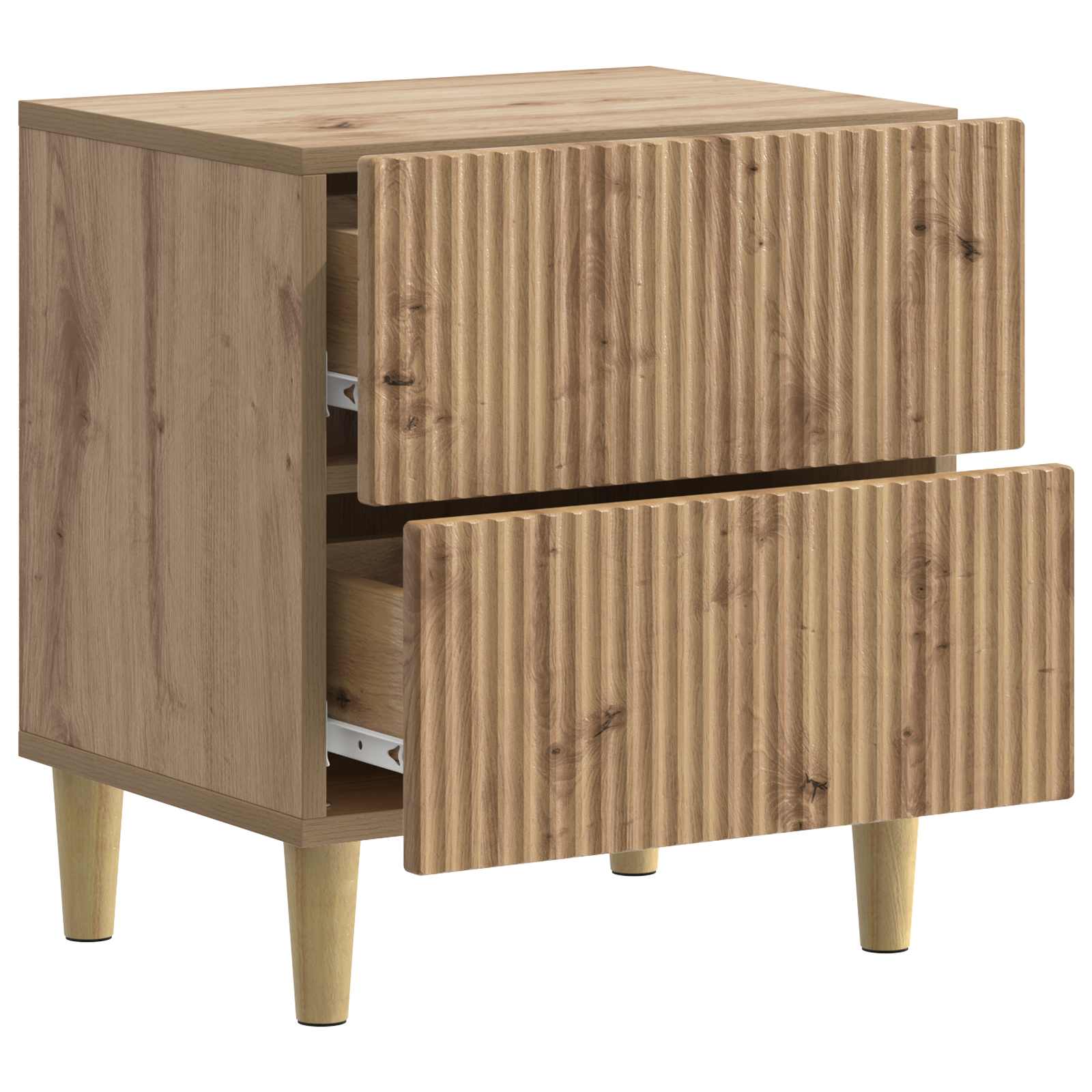 Noćni ormar s ladicama 2 pcs Hrast artisan 43 x 34,5 x 48 cm