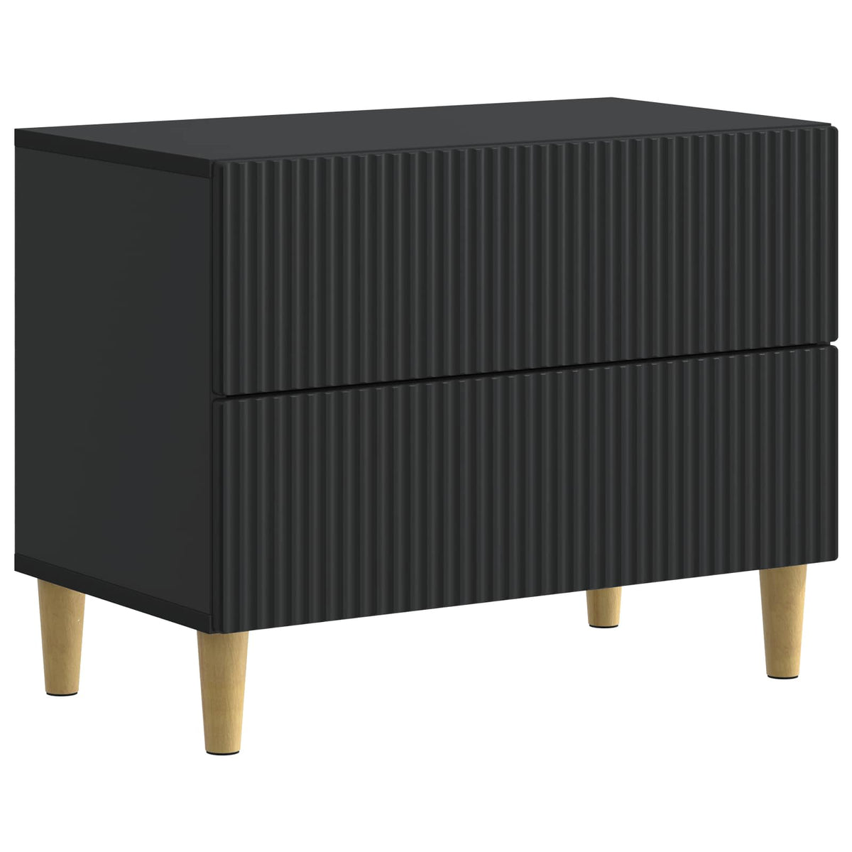 Noćni ormar s ladicama Crna 62 x 34,5 x 48 cm Konstruirano drvo