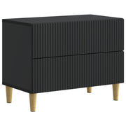 Noćni ormar s ladicama Crna 62 x 34,5 x 48 cm Konstruirano drvo