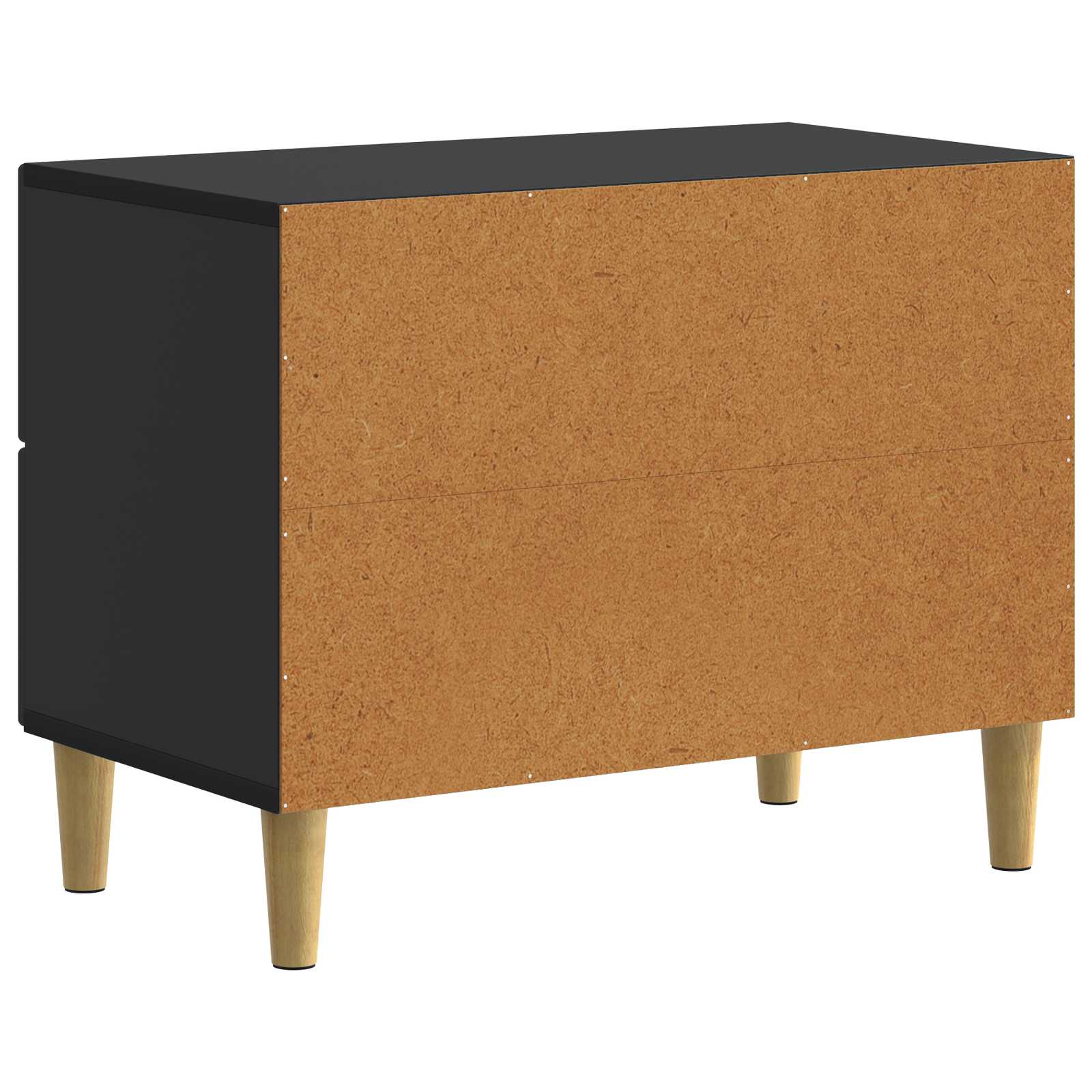 Noćni ormar s ladicama Crna 62 x 34,5 x 48 cm Konstruirano drvo