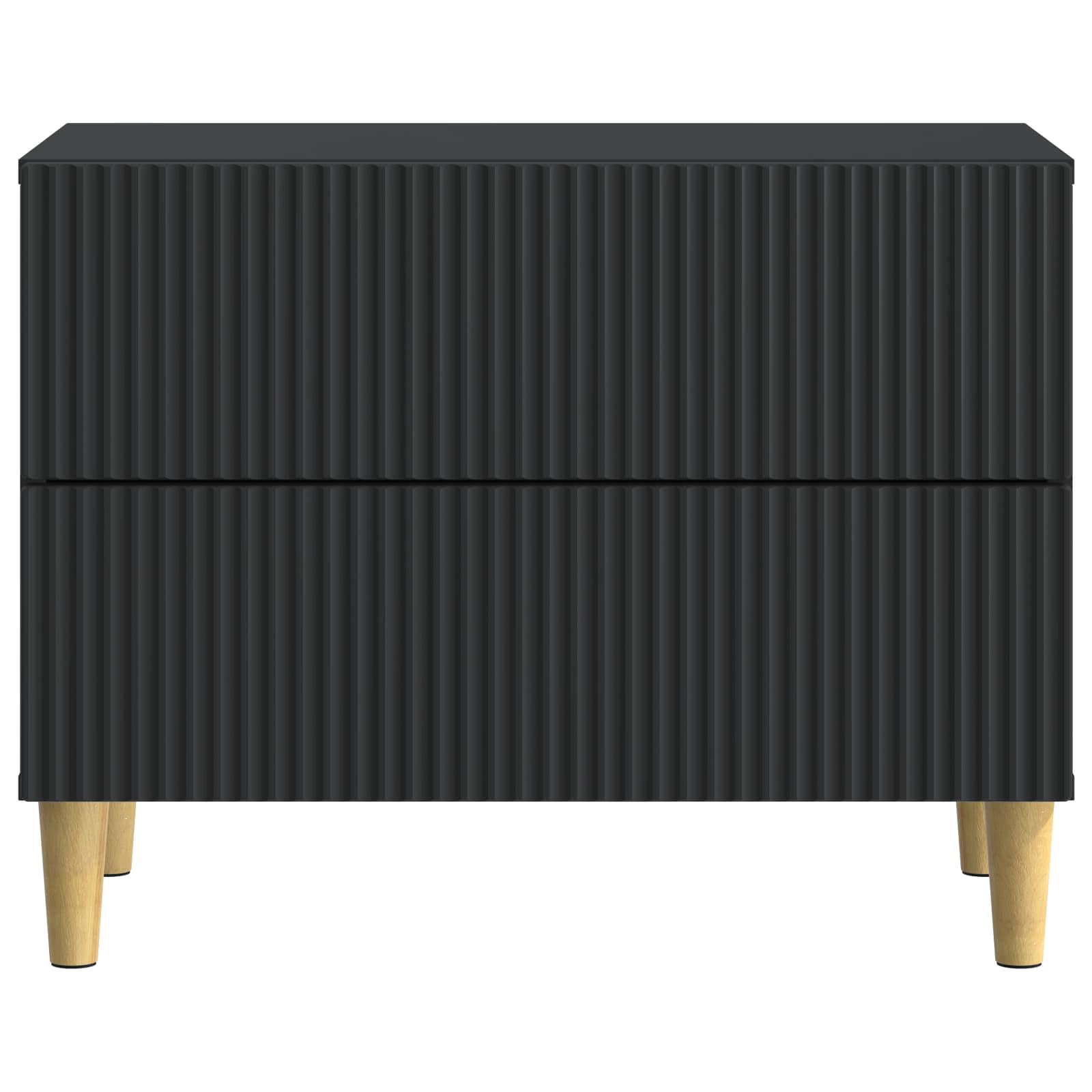 Noćni ormar s ladicama Crna 62 x 34,5 x 48 cm Konstruirano drvo