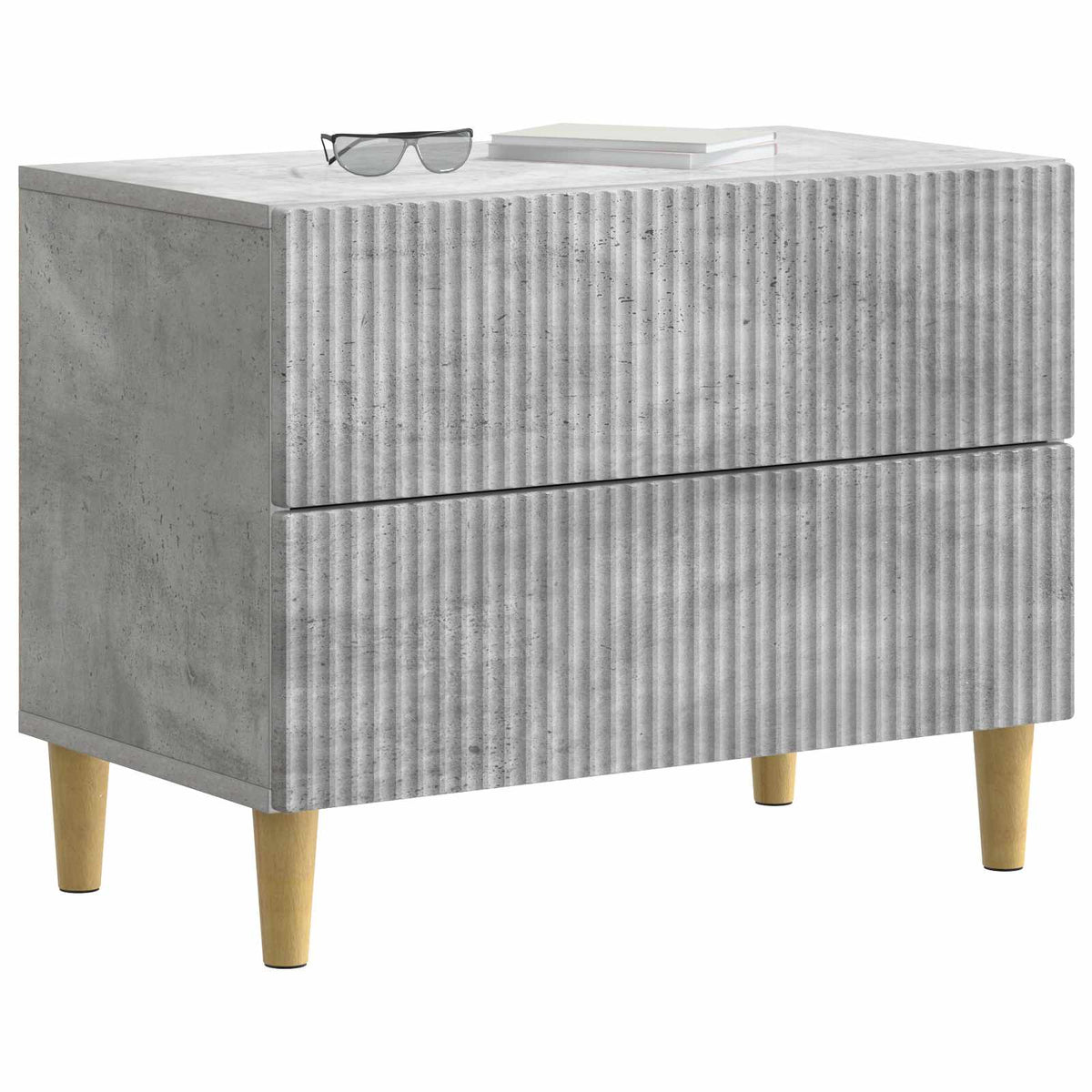 Noćni ormar Betonska siva 62 x 34,5 x 48 cm Konstruirano drvo