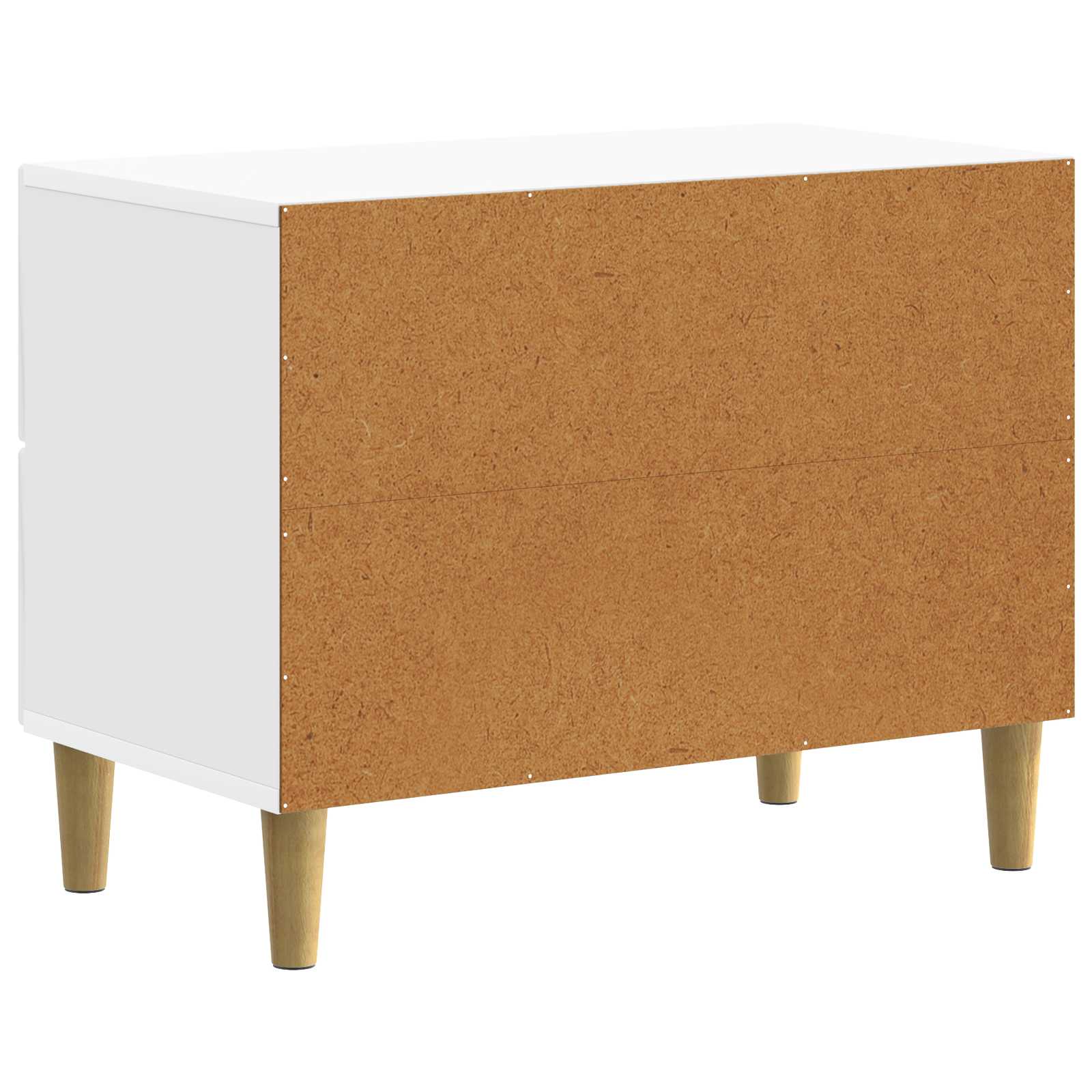 Noćni ormar s ladicama Bijela visokog sjaja 62 x 34,5 x 48 cm