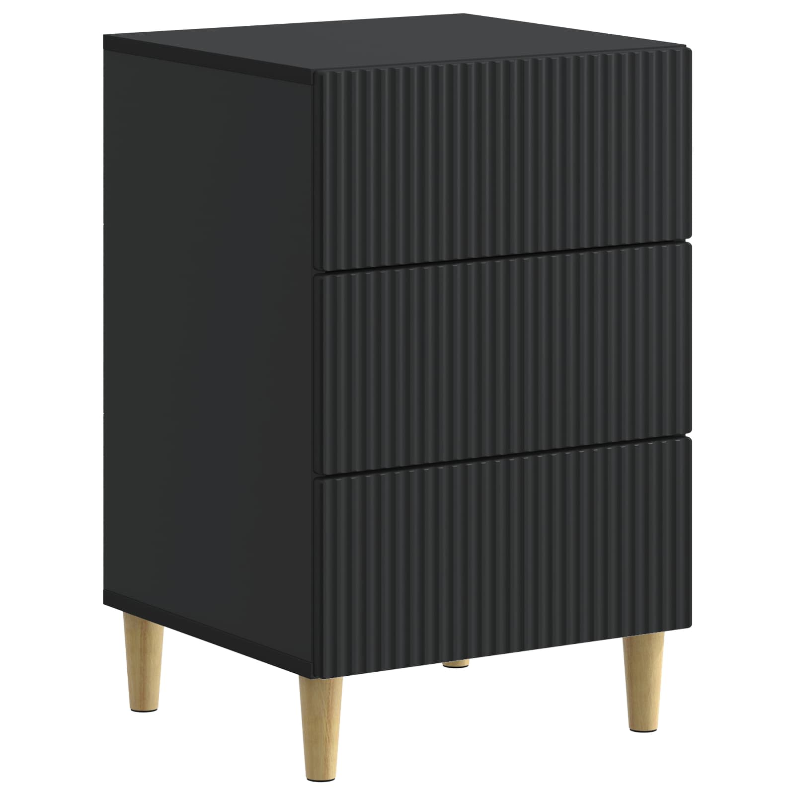 Noćni ormar s ladicama Crna 43 x 41 x 66,5 cm Konstruirano drvo