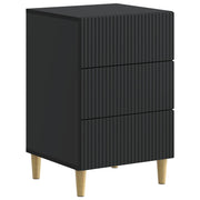 Noćni ormar s ladicama Crna 43 x 41 x 66,5 cm Konstruirano drvo