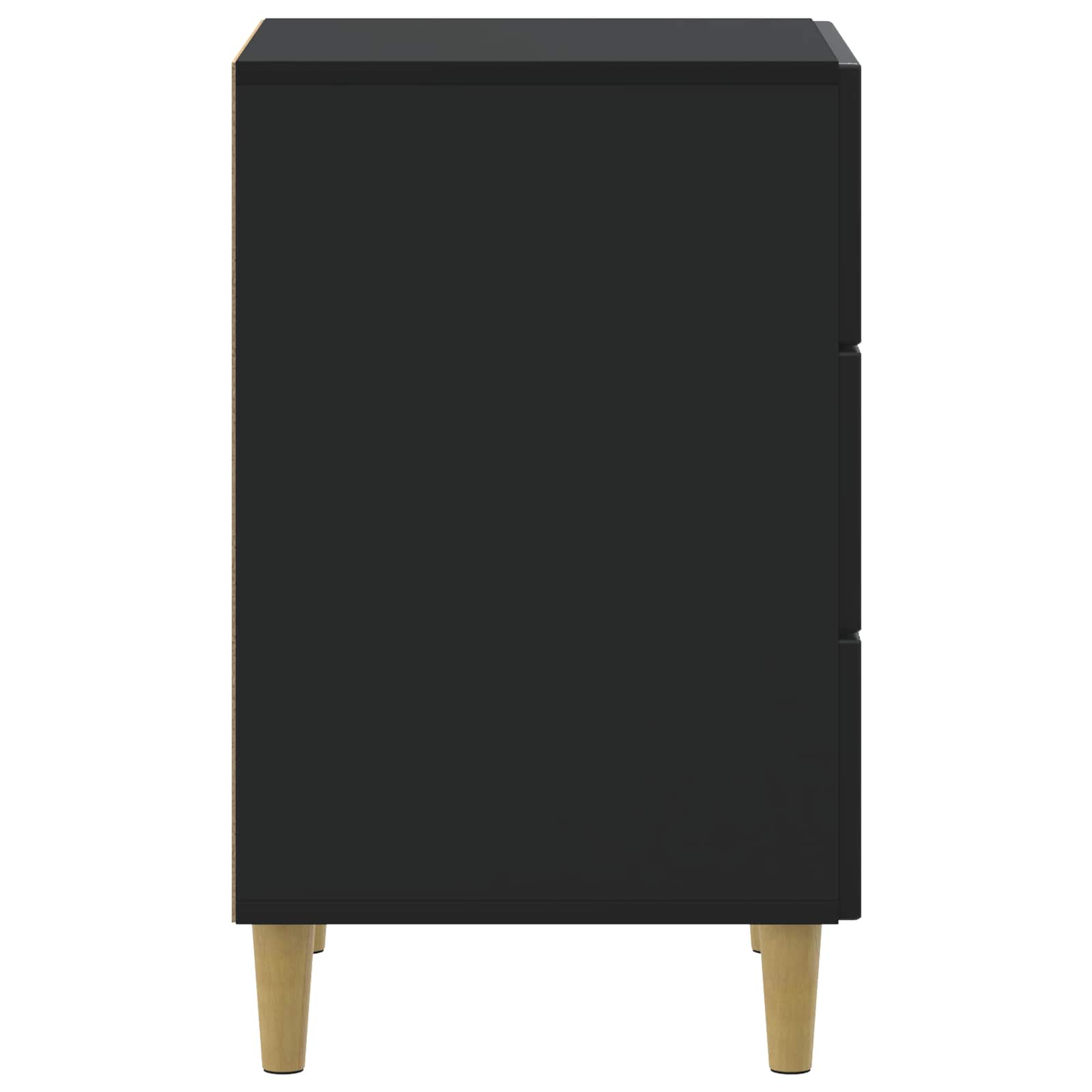Noćni ormar s ladicama Crna 43 x 41 x 66,5 cm Konstruirano drvo