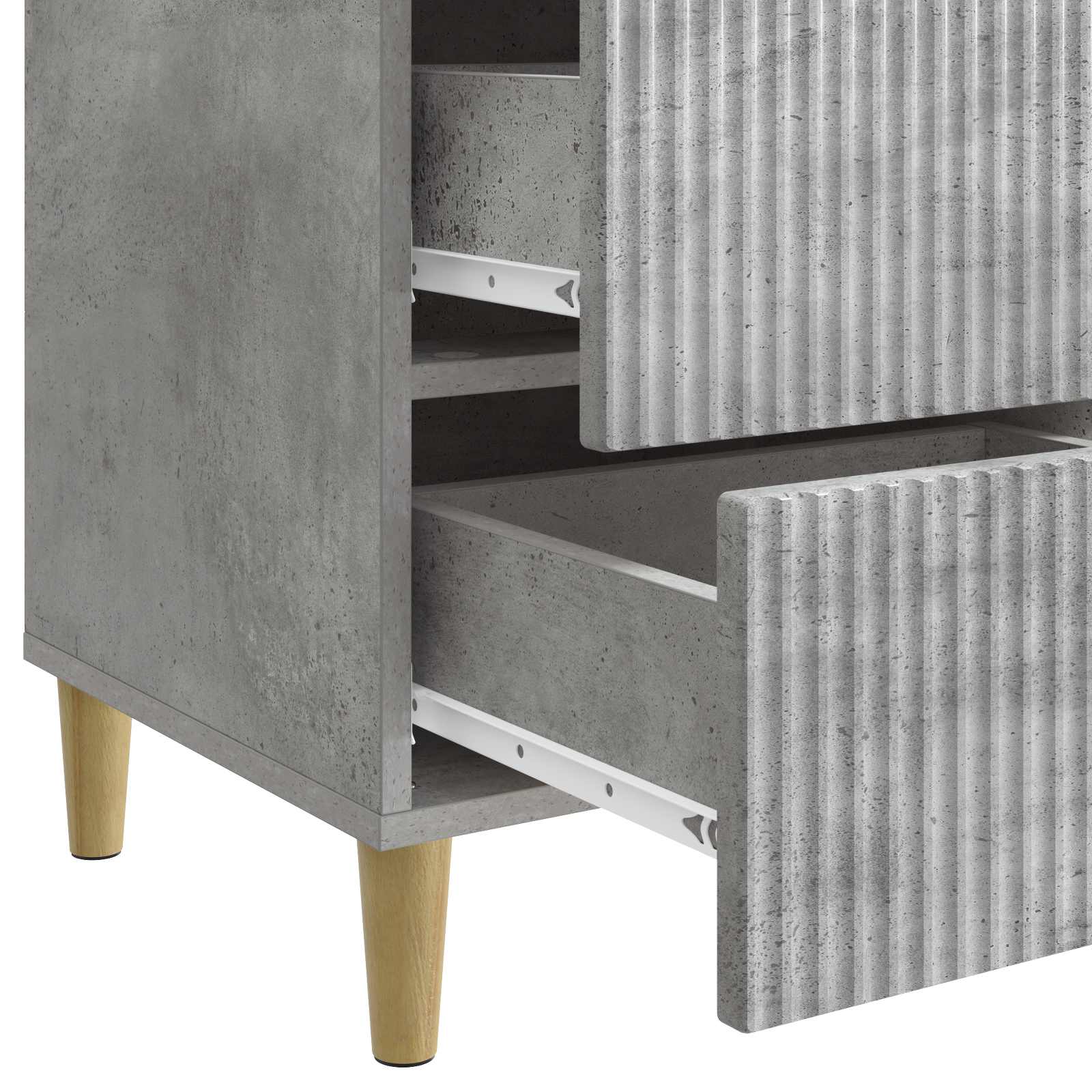 Noćni ormar Betonska siva 43 x 41 x 66,5 cm Konstruirano drvo
