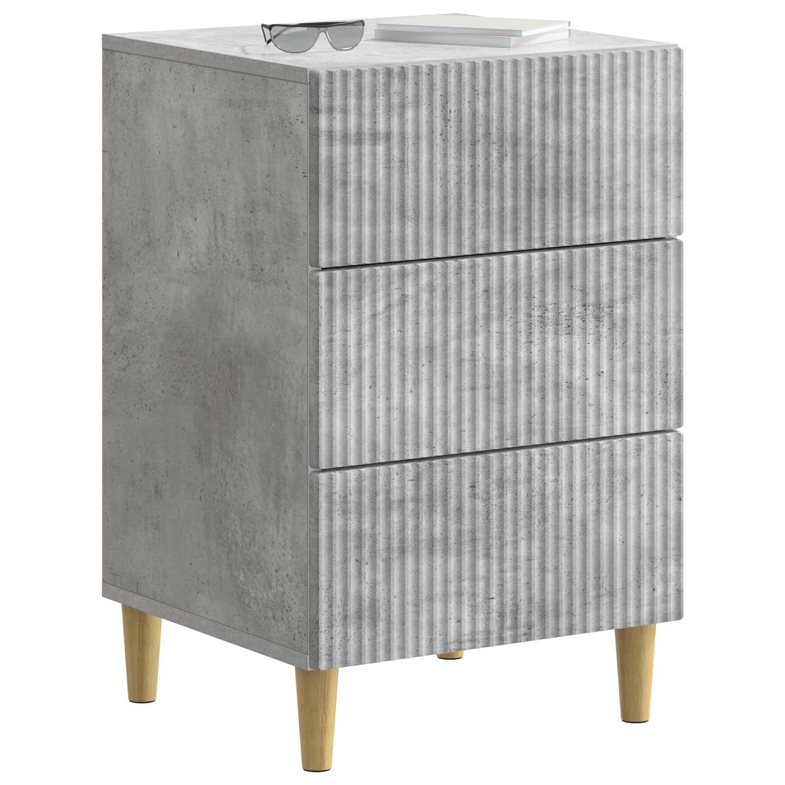 Noćni ormar Betonska siva 43 x 41 x 66,5 cm Konstruirano drvo