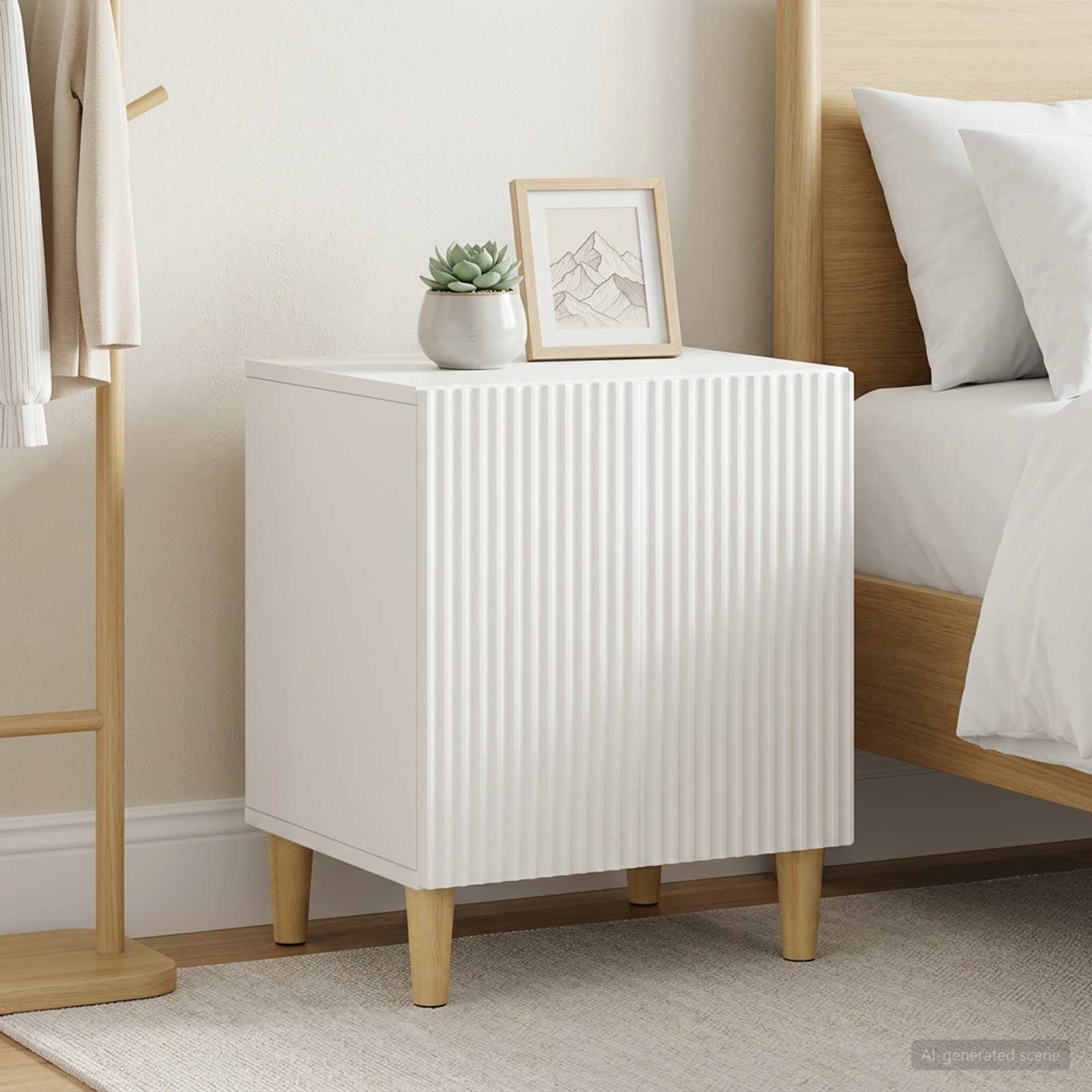 Noćni ormar 2 pcs Bijela 43 x 34,5 x 50 cm Konstruirano drvo
