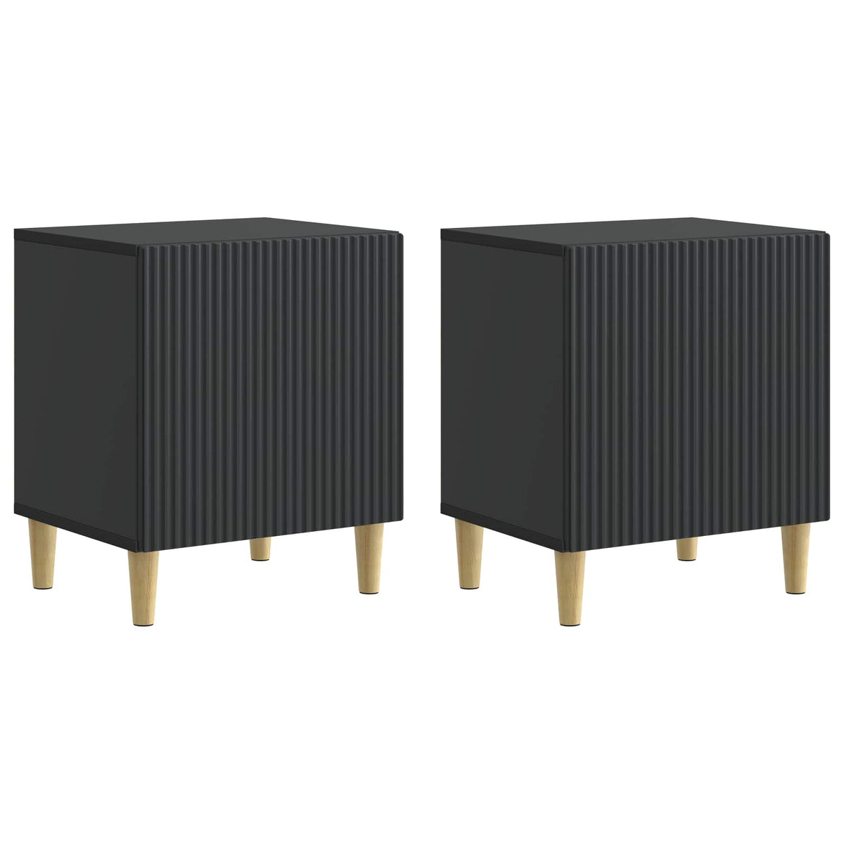 Noćni ormar 2 pcs Crna 43 x 34,5 x 50 cm Konstruirano drvo