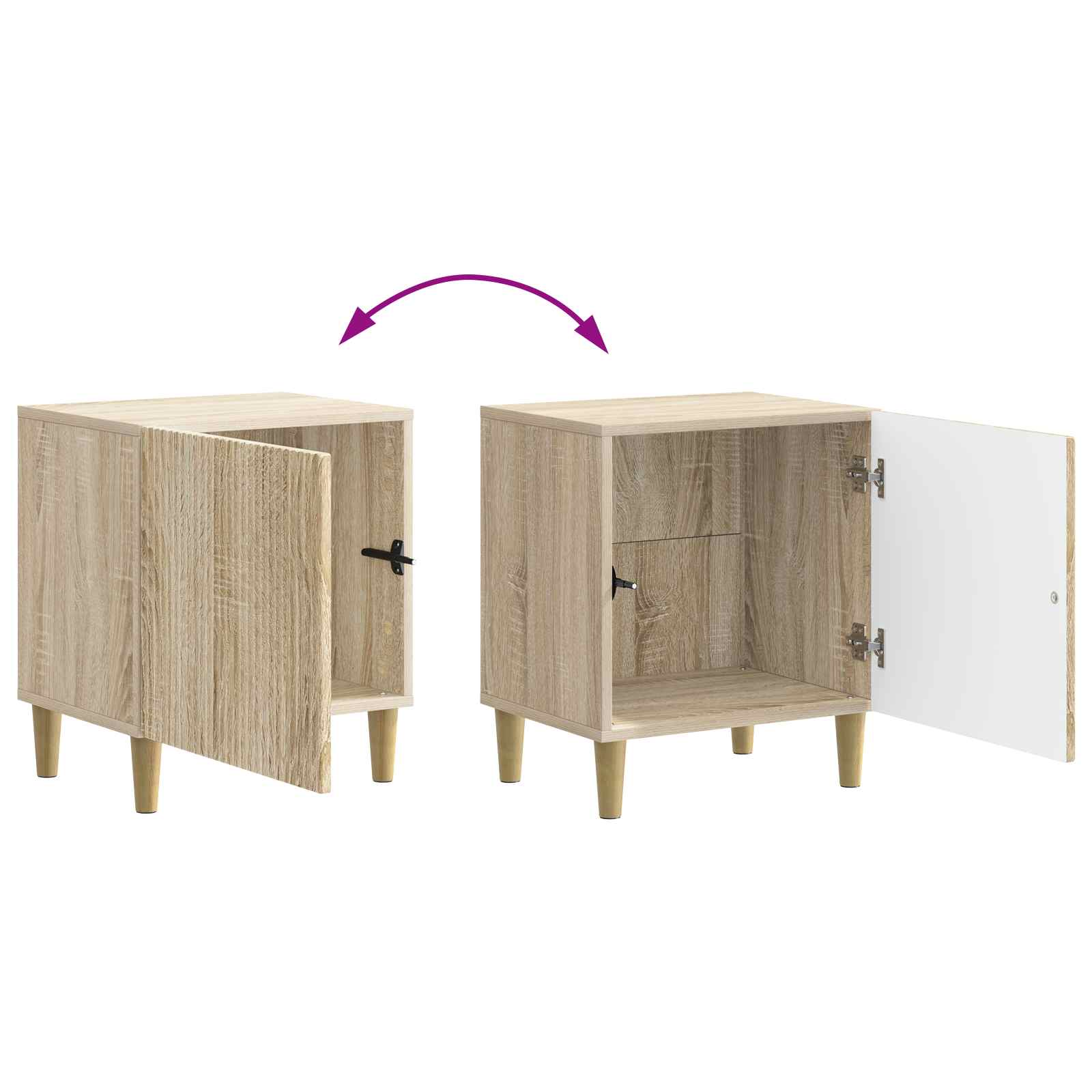 Noćni ormar 2 pcs Hrast sonoma 43 x 34,5 x 50 cm