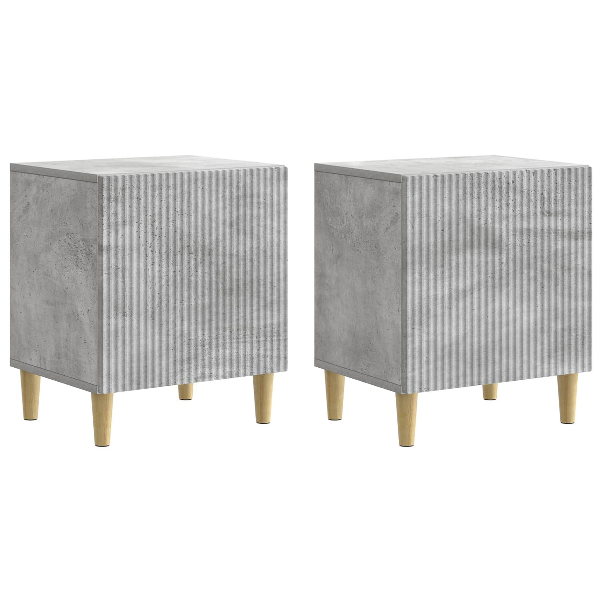 Noćni ormar 2 kom. Betonska siva 43 x 34,5 x 50 cm