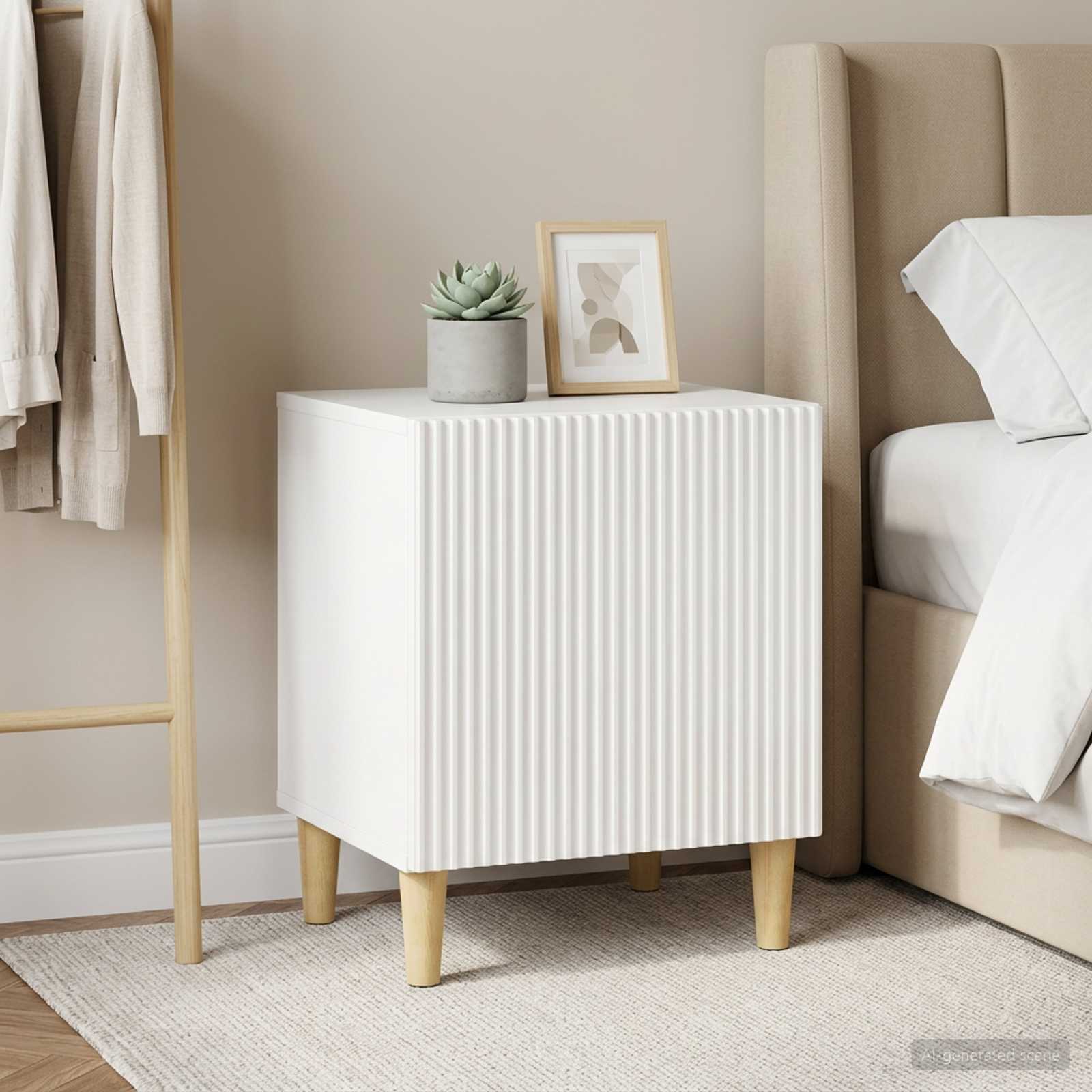 Noćni ormar 2 pcs Bijela visokog sjaja 43 x 34,5 x 50 cm