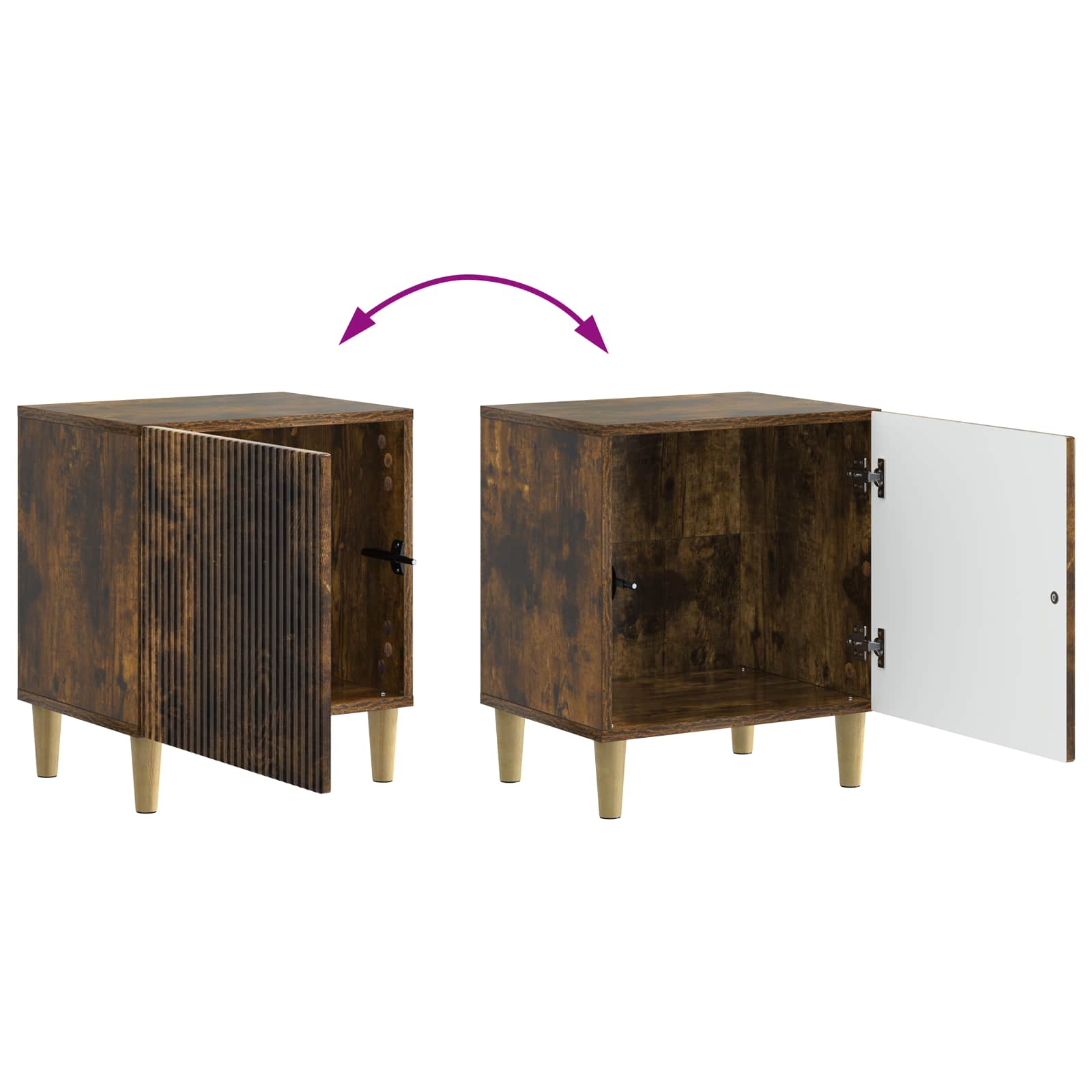 Noćni ormar 2 pcs Dimljeni hrast 43 x 34,5 x 50 cm