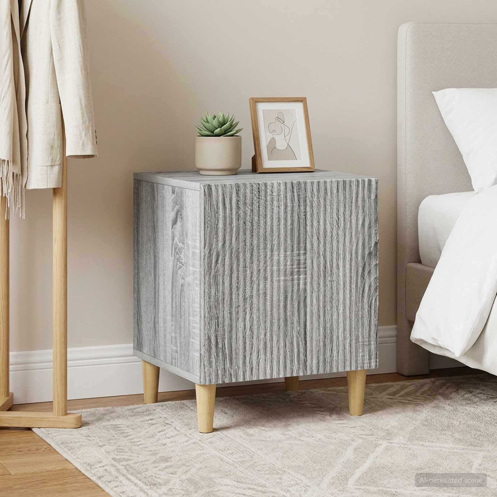 Noćni ormar 2 pcs Siva sonoma 43 x 34,5 x 50 cm