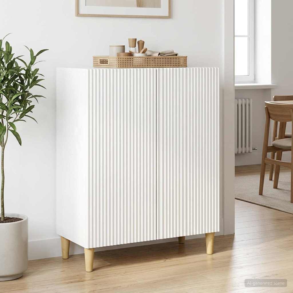 Kreveta Bijela visokog sjaja 66 x 34,5 x 90 cm