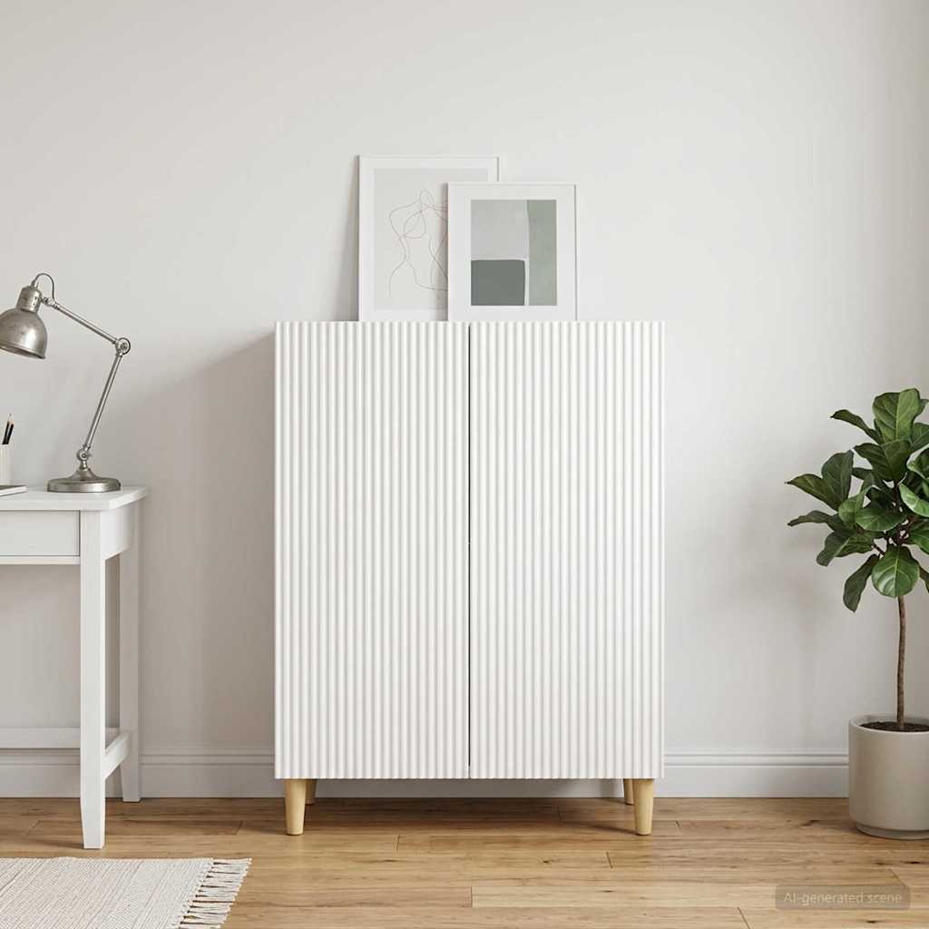Kreveta Bijela visokog sjaja 66 x 34,5 x 90 cm