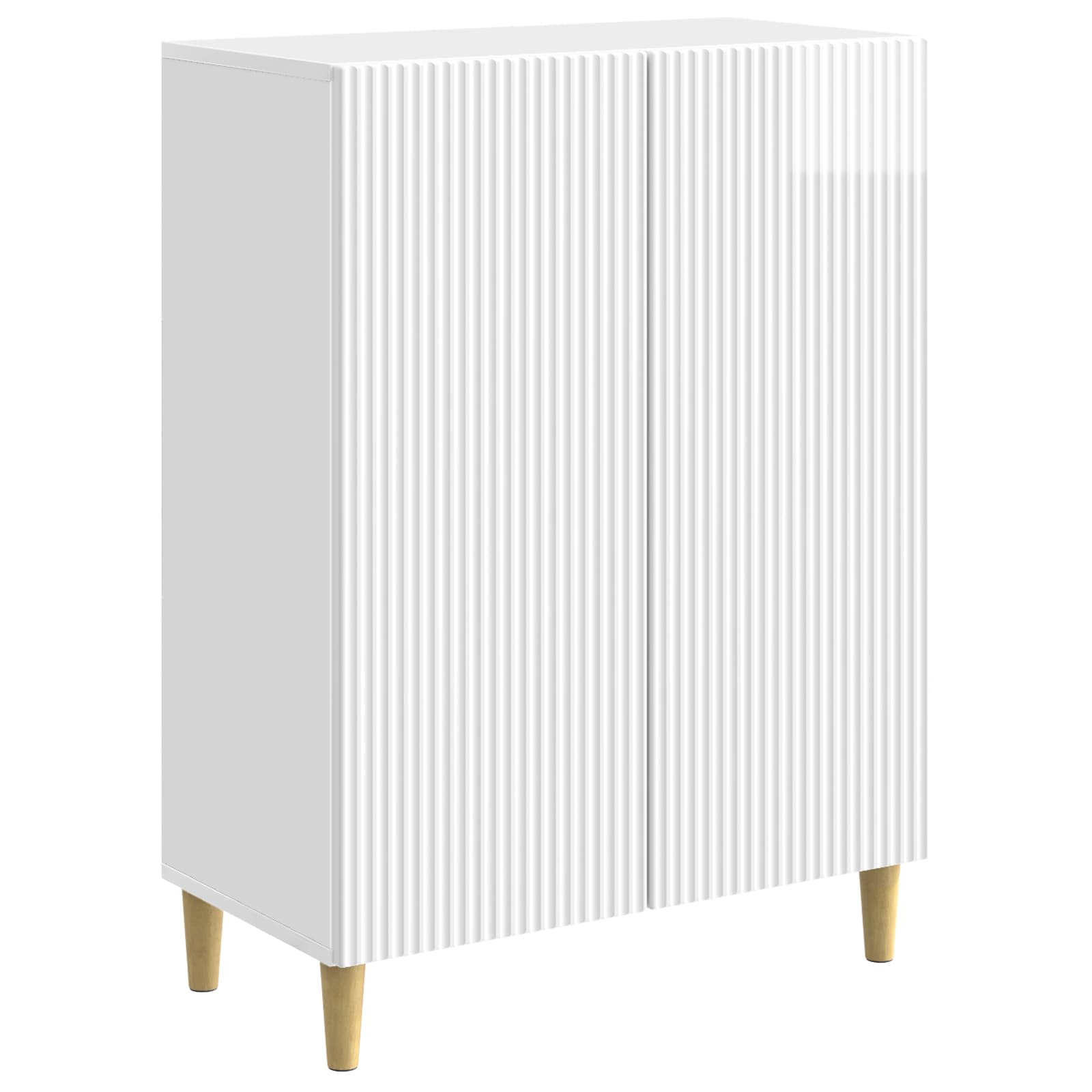 Kreveta Bijela visokog sjaja 66 x 34,5 x 90 cm