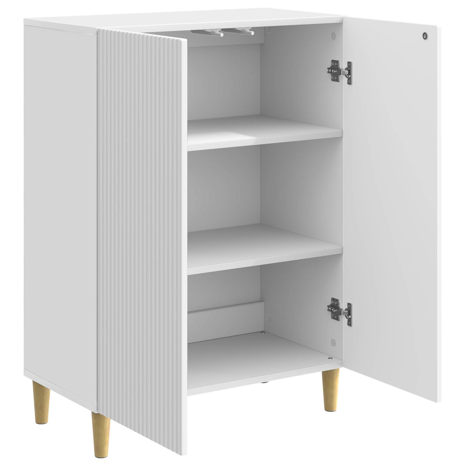 Kreveta Bijela visokog sjaja 66 x 34,5 x 90 cm