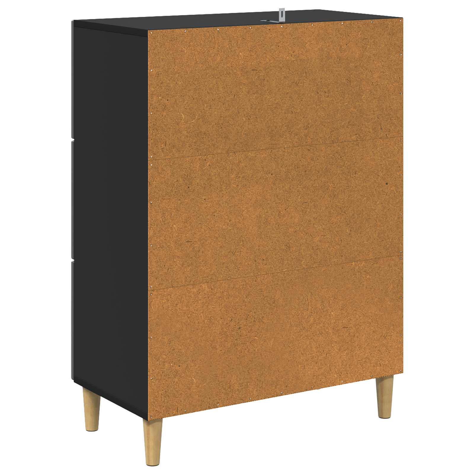 Ormar s ladicama Crna 66 x 34,5 x 90 cm Konstruirano drvo