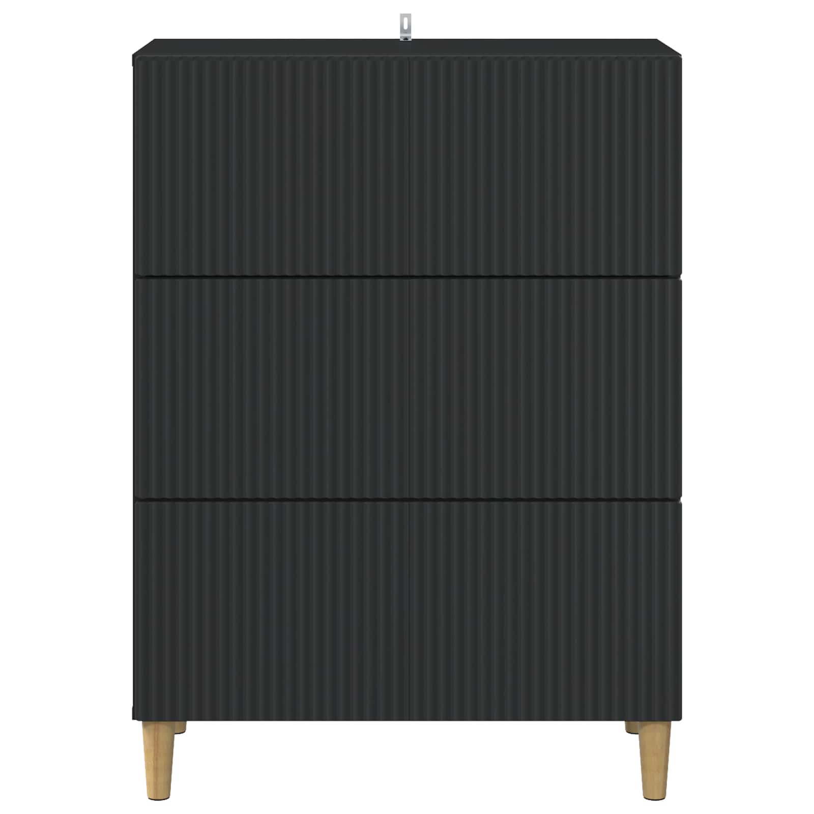 Ormar s ladicama Crna 66 x 34,5 x 90 cm Konstruirano drvo