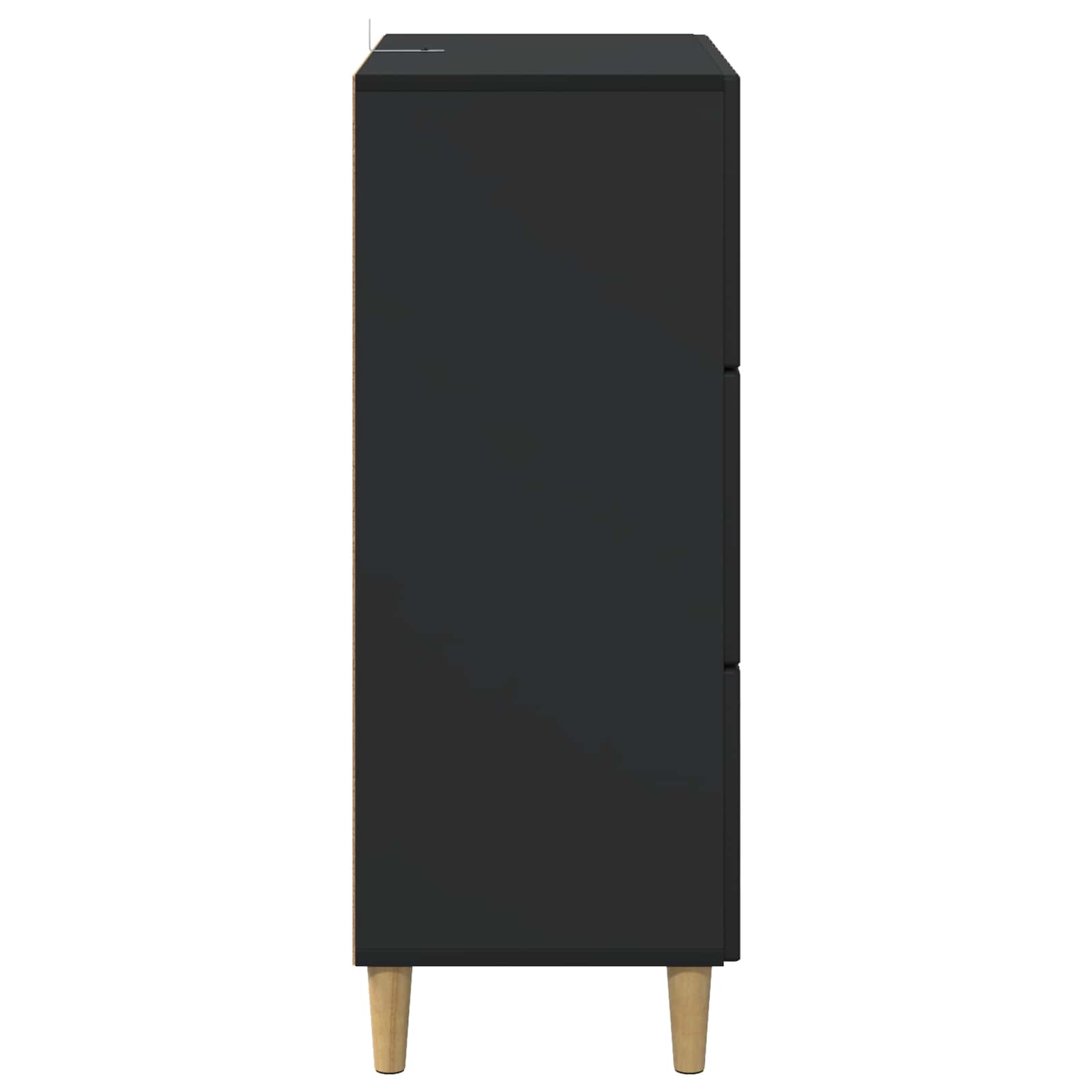 Ormar s ladicama Crna 66 x 34,5 x 90 cm Konstruirano drvo