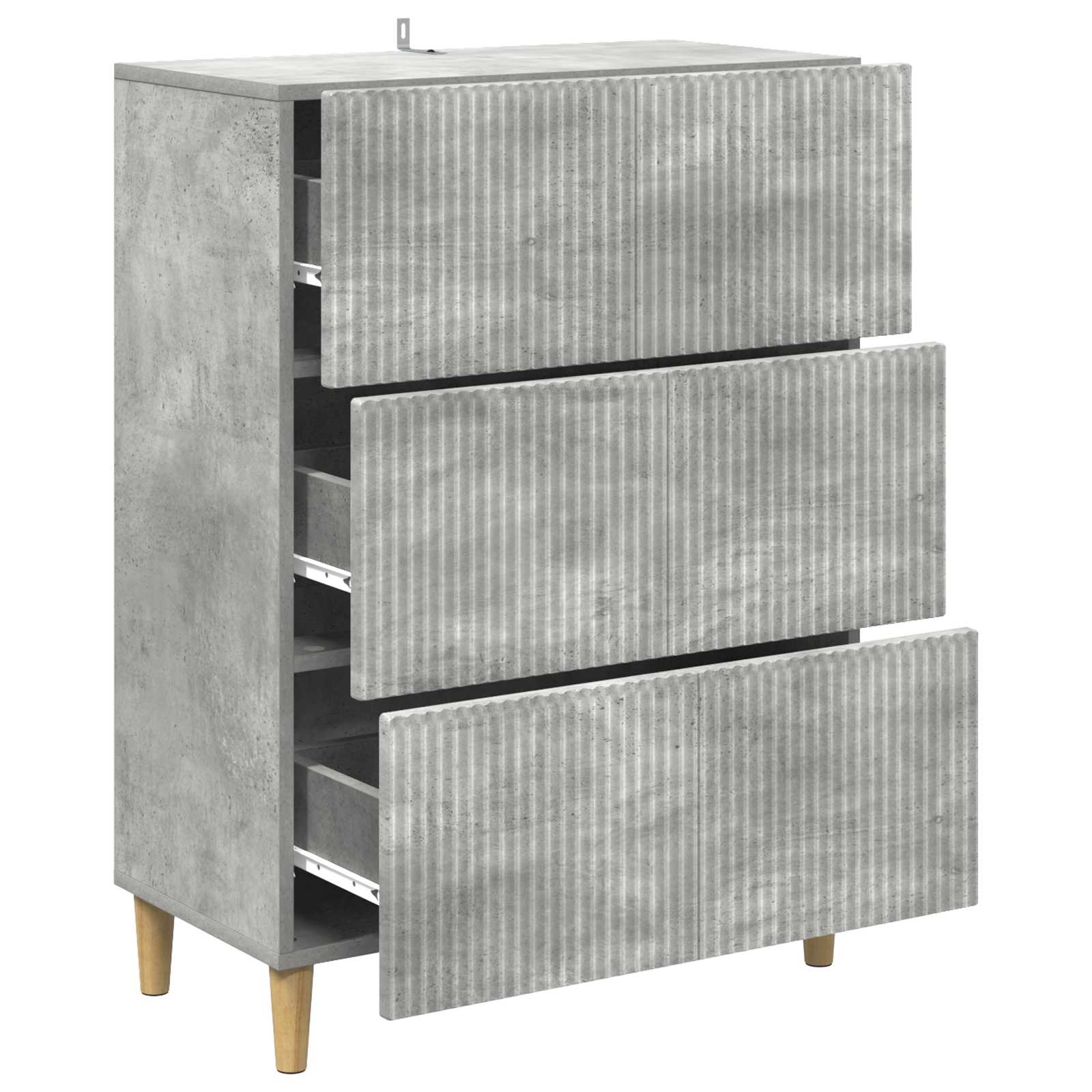 Ormar s ladicama Betonska siva 66 x 34,5 x 90 cm