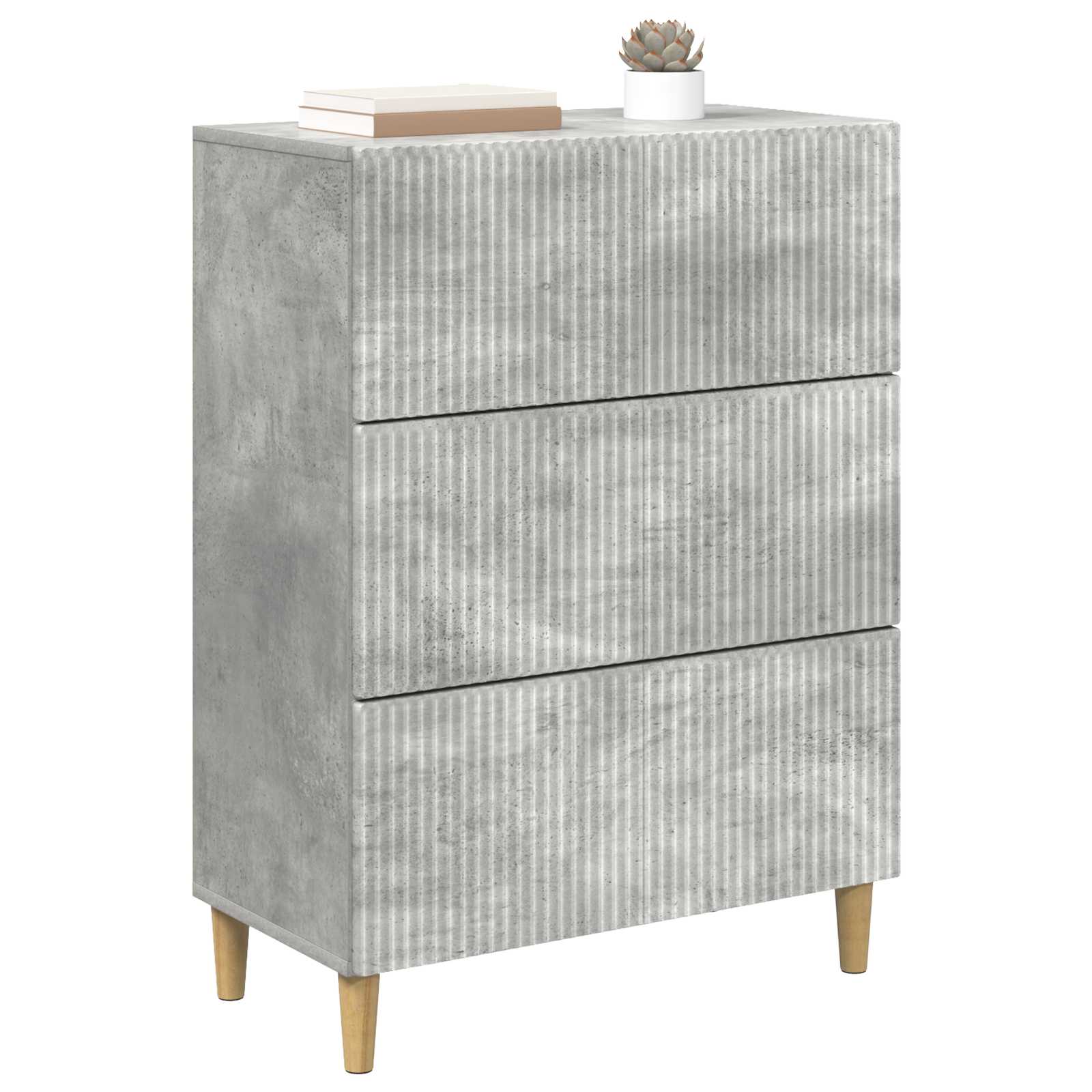 Ormar s ladicama Betonska siva 66 x 34,5 x 90 cm