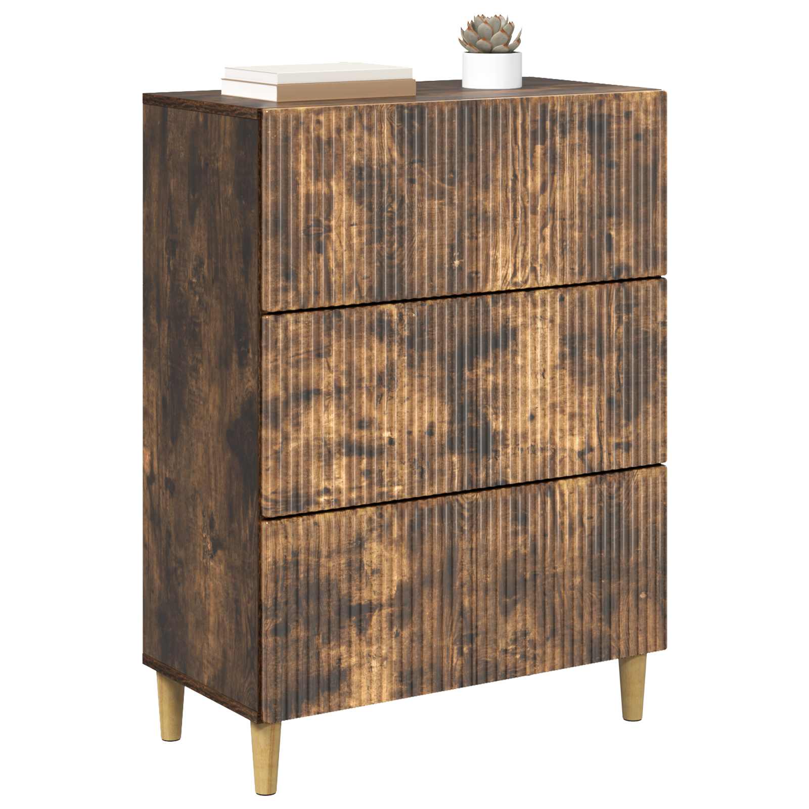 Ormar s ladicama Dimljeni hrast 66 x 34,5 x 90 cm