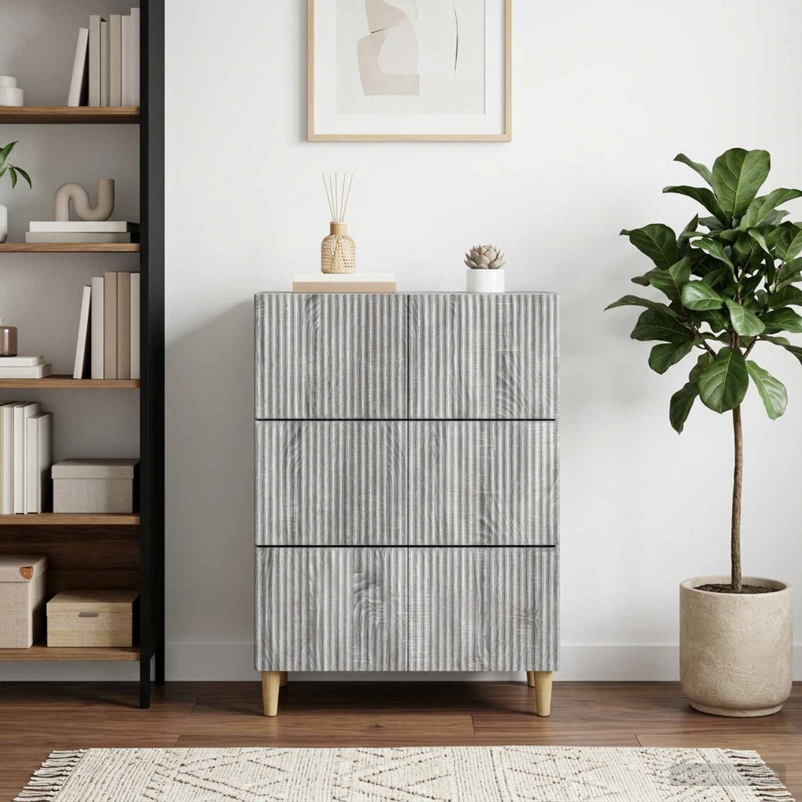 Ormar s ladicama Siva sonoma 66 x 34,5 x 90 cm