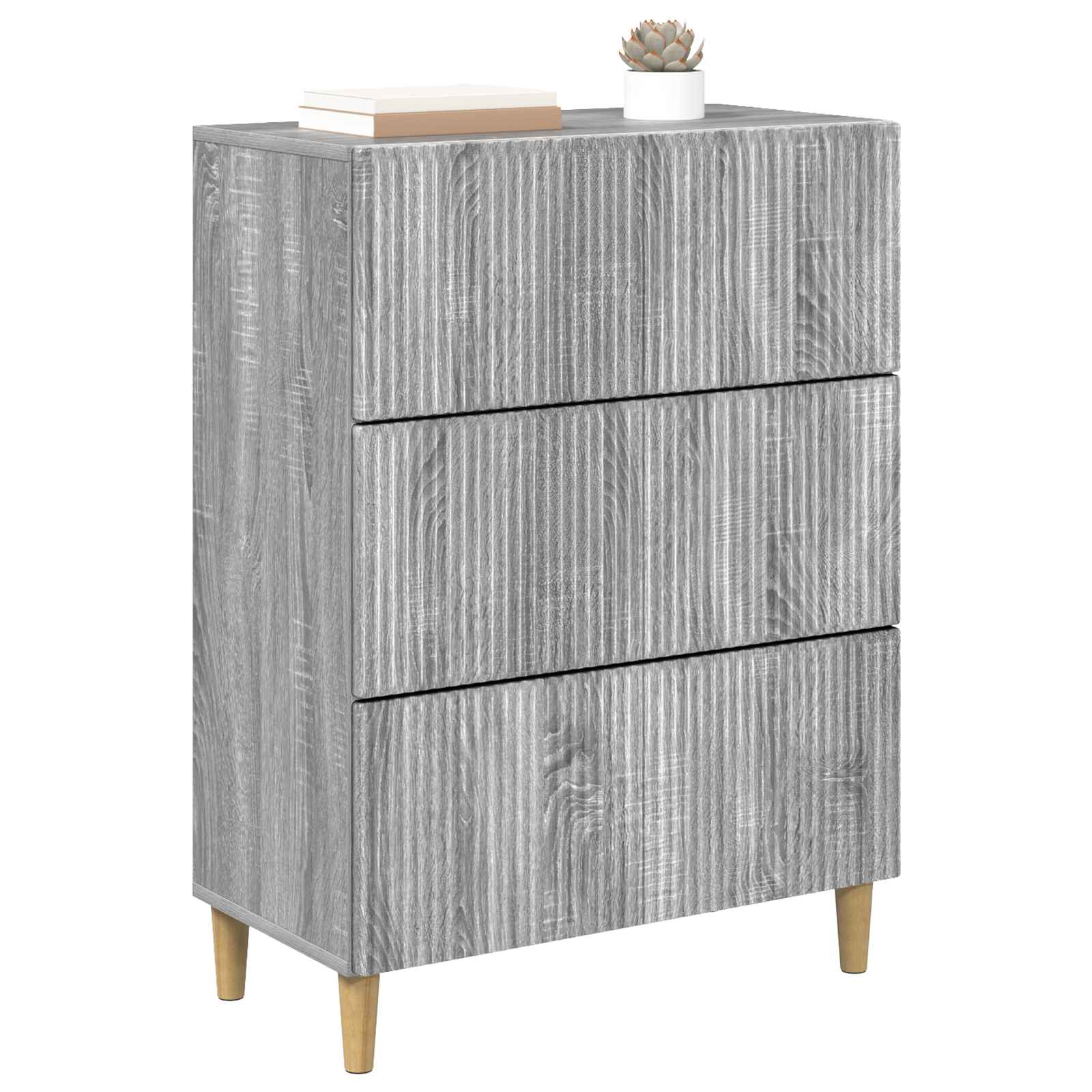Ormar s ladicama Siva sonoma 66 x 34,5 x 90 cm
