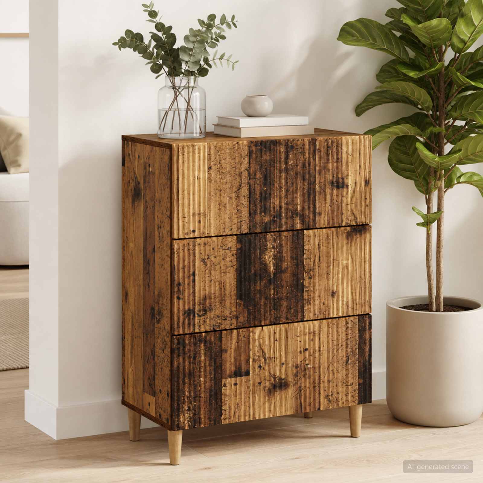 Ormar s ladicama Staro drvo 66 x 34,5 x 90 cm Konstruirano drvo