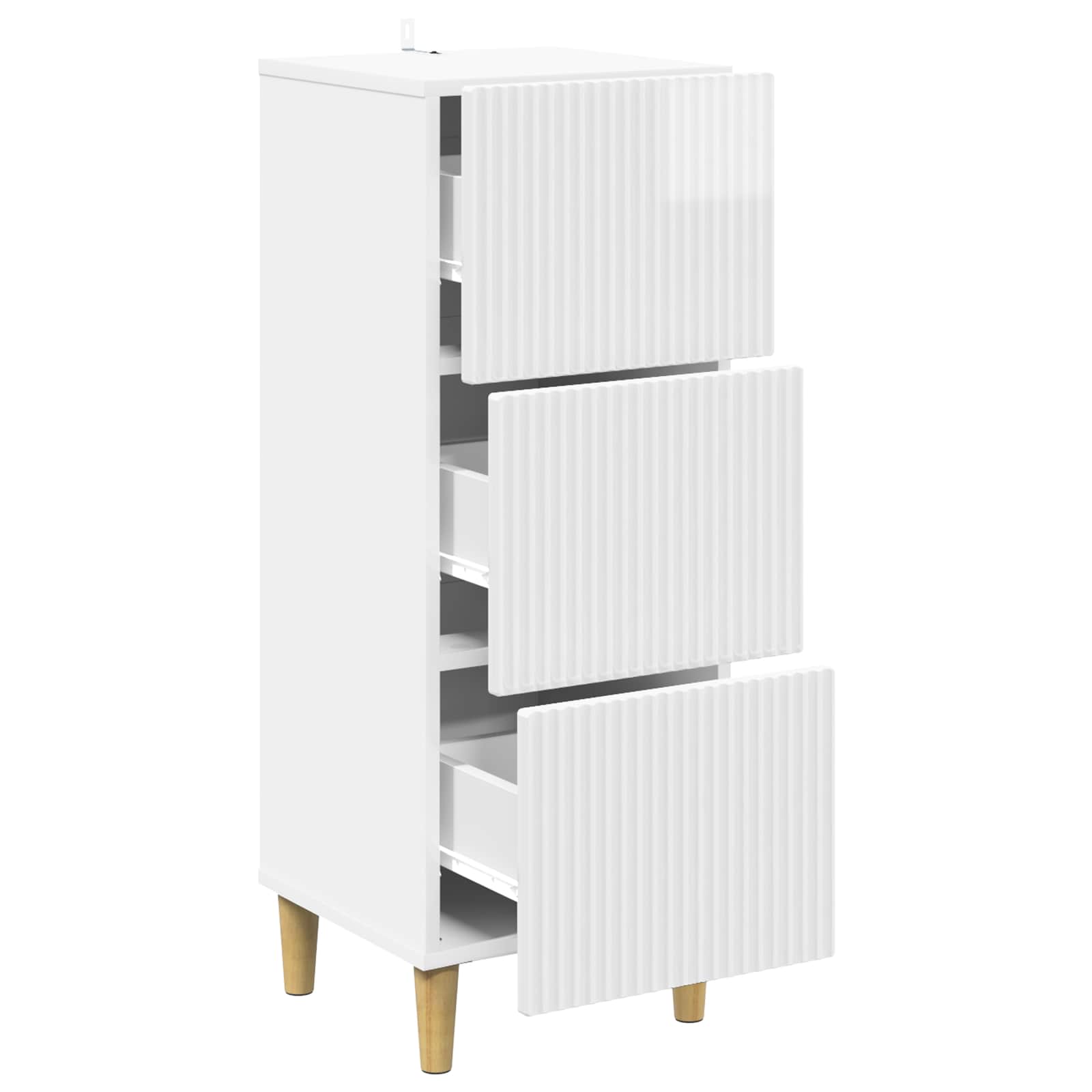 Ormar s ladicama Bijela visokog sjaja 33 x 34,5 x 90 cm