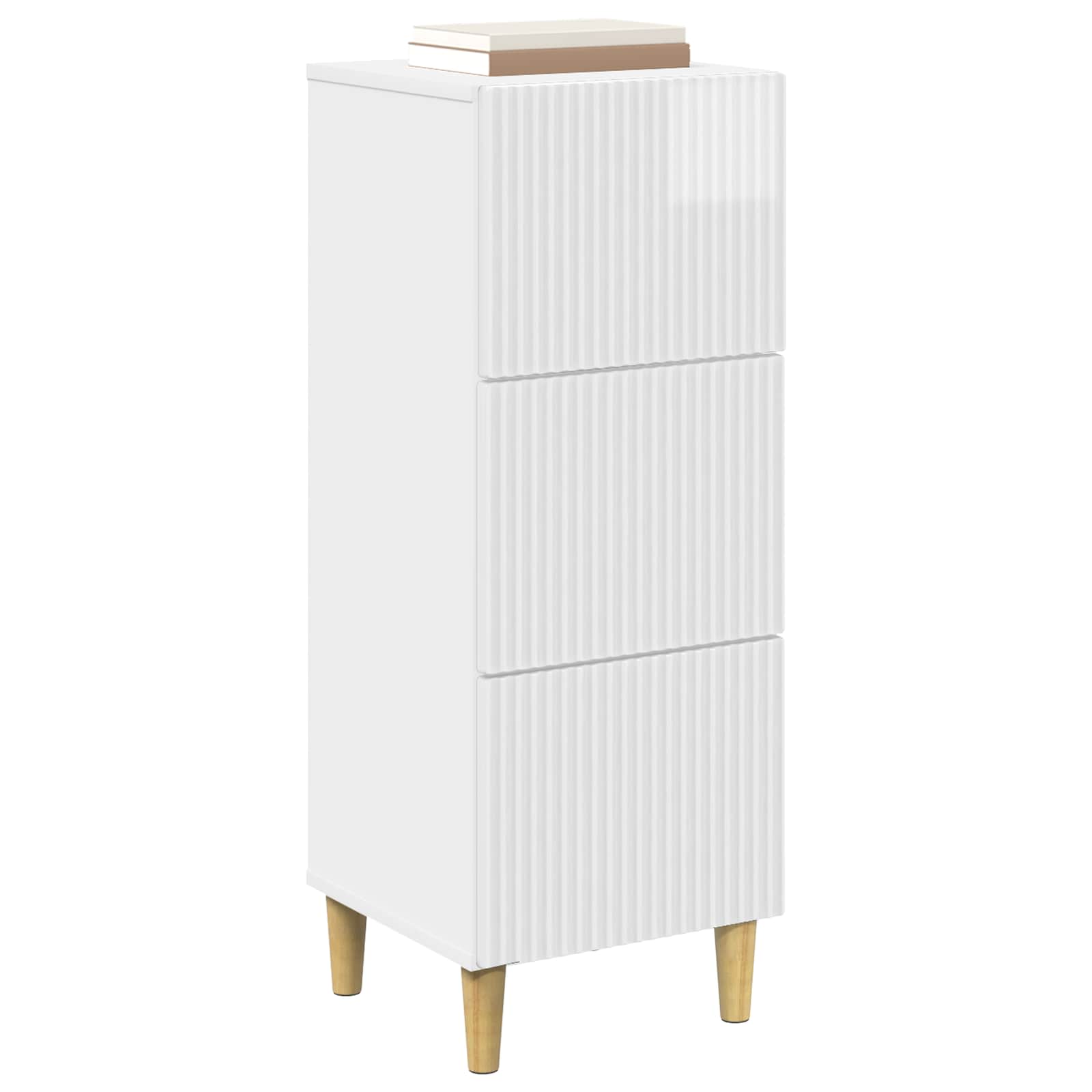 Ormar s ladicama Bijela visokog sjaja 33 x 34,5 x 90 cm