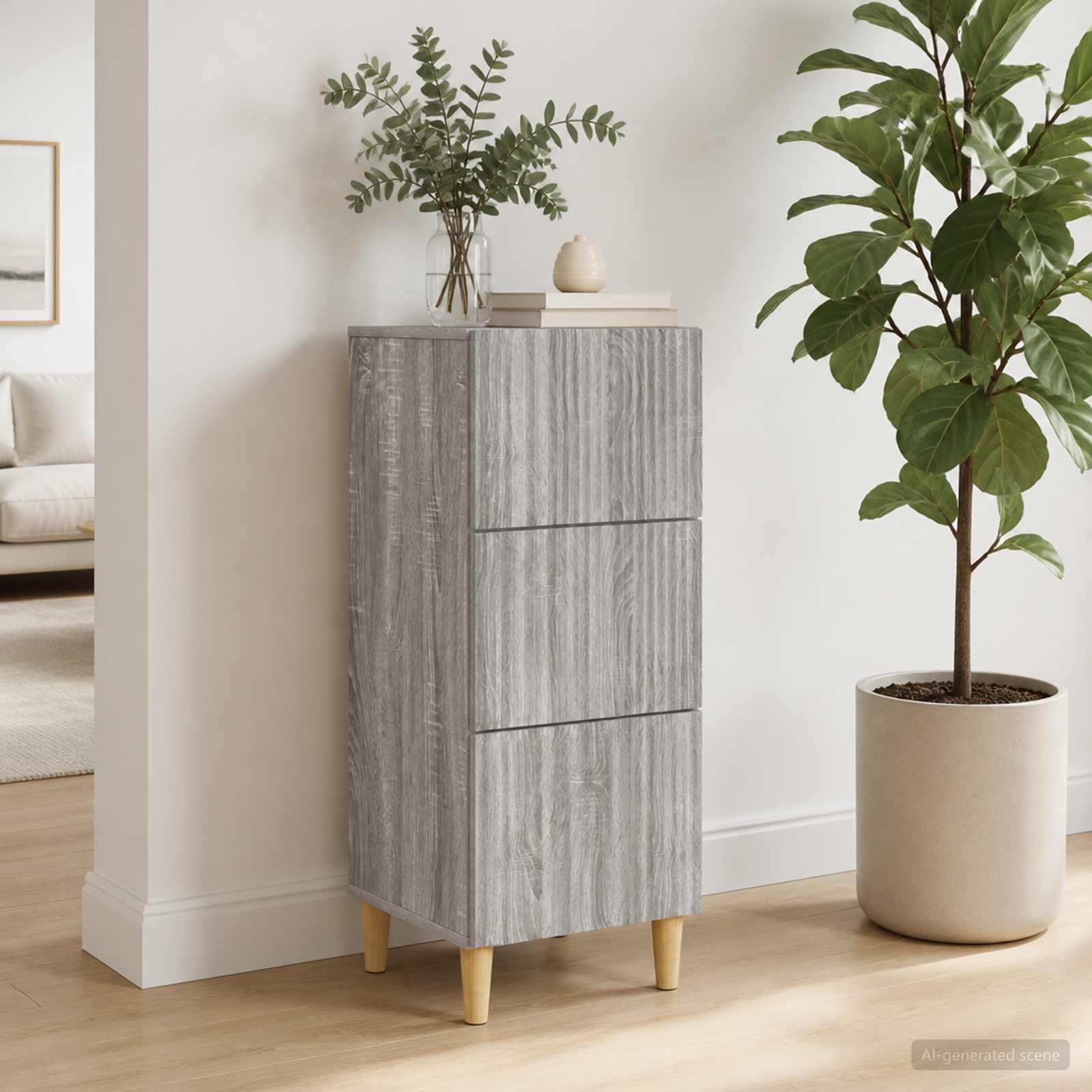 Ormar s ladicama Siva sonoma 33 x 34,5 x 90 cm
