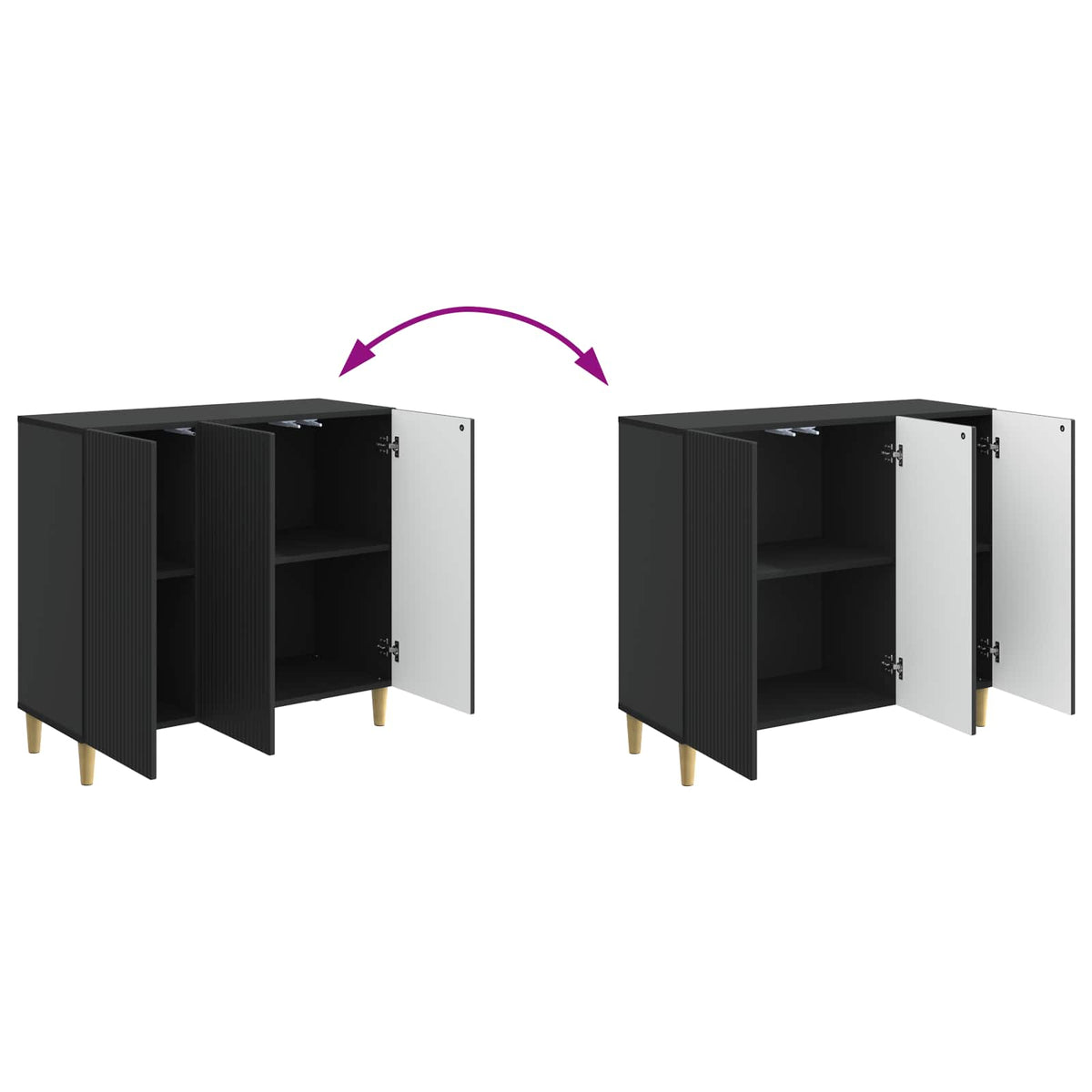 Kreveta Crna 89 x 34,5 x 80 cm Konstruirano drvo