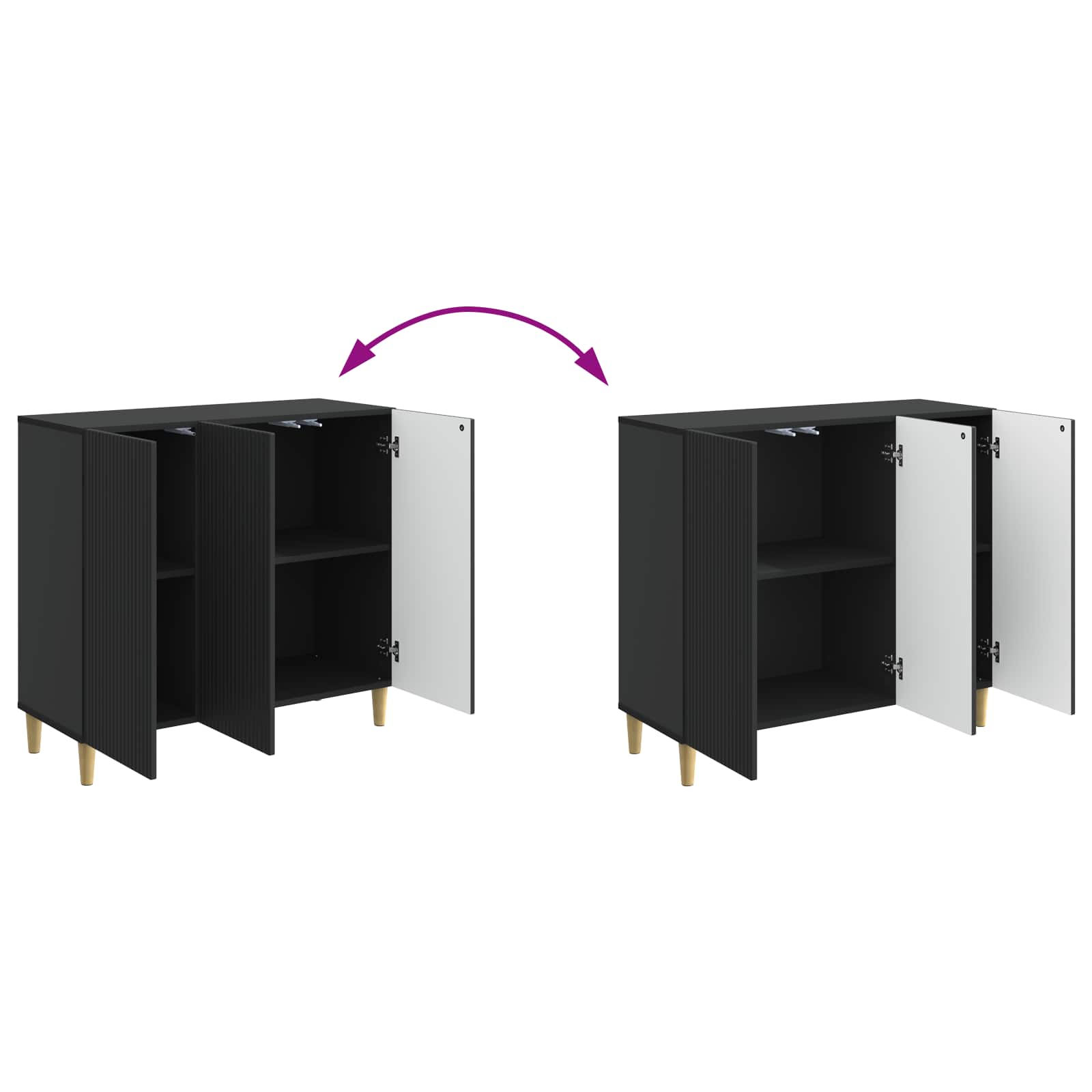 Kreveta Crna 89 x 34,5 x 80 cm Konstruirano drvo