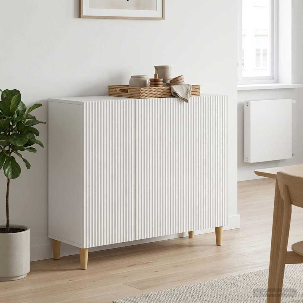 Kreveta Bijela visokog sjaja 89 x 34,5 x 80 cm