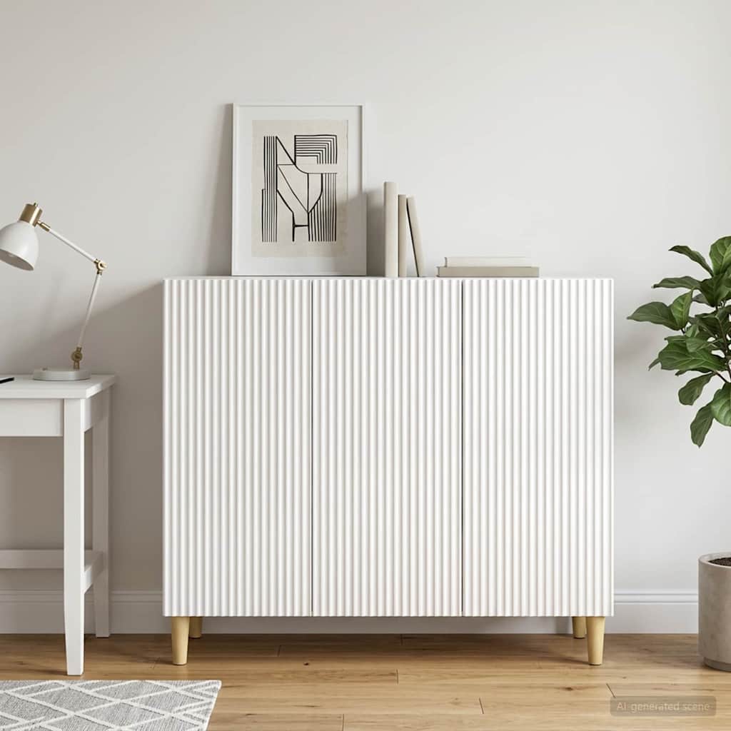 Kreveta Bijela visokog sjaja 89 x 34,5 x 80 cm