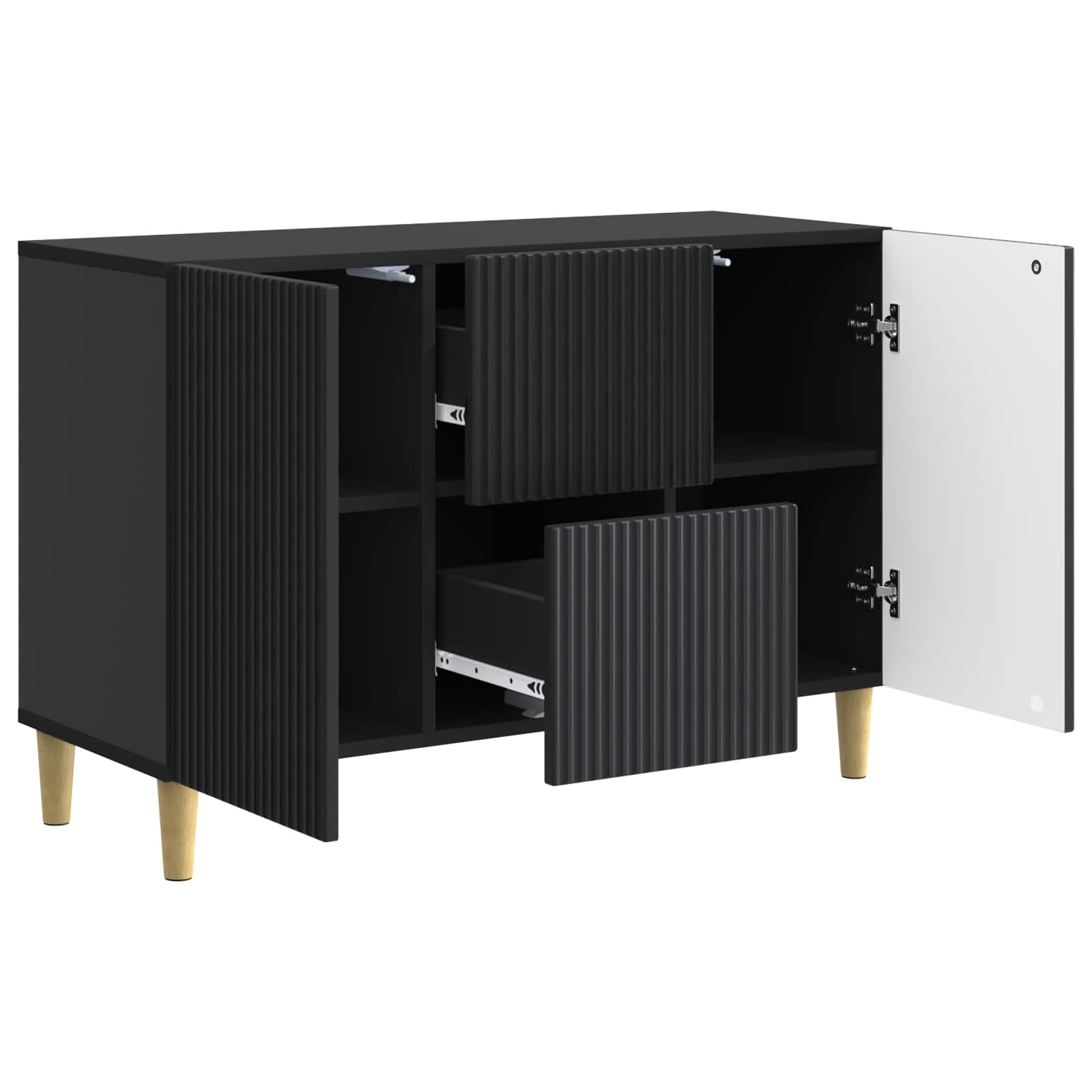 Kreveta s ladicama Crna 89 x 34,5 x 60 cm Konstruirano drvo