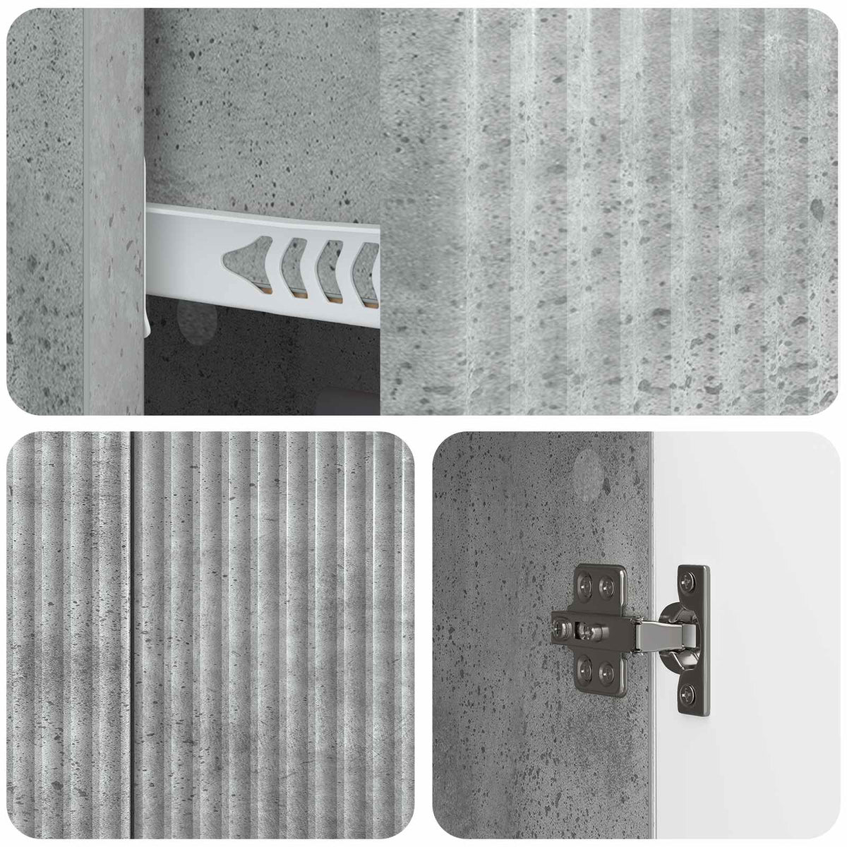 Kreveta Betonska siva 89 x 34,5 x 60 cm Konstruirano drvo