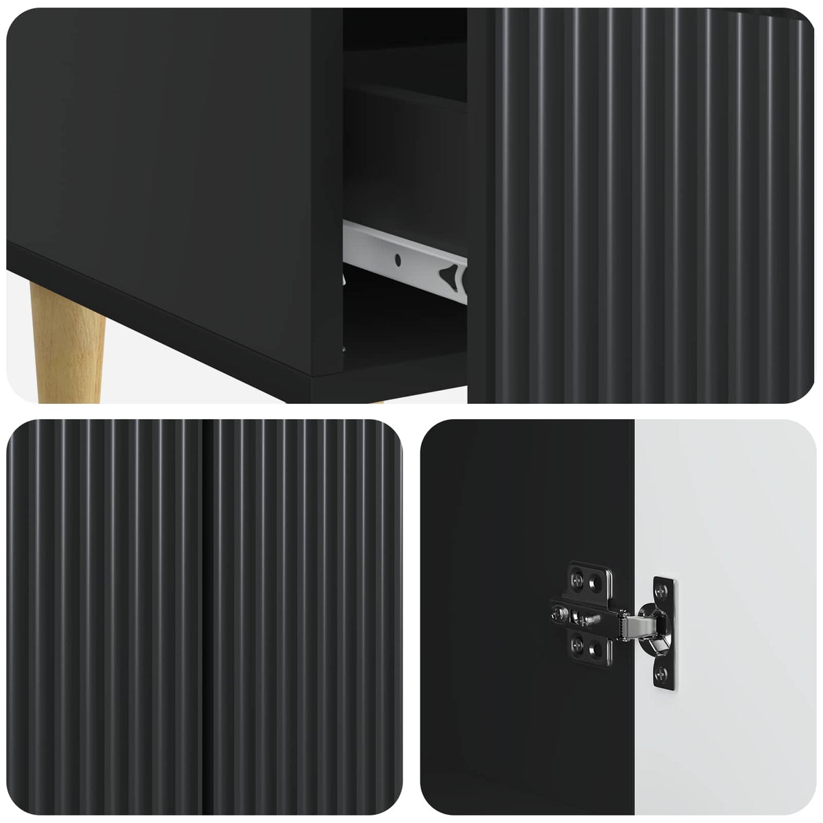 Kreveta s ladicama Crna 66 x 34,5 x 95 cm Konstruirano drvo
